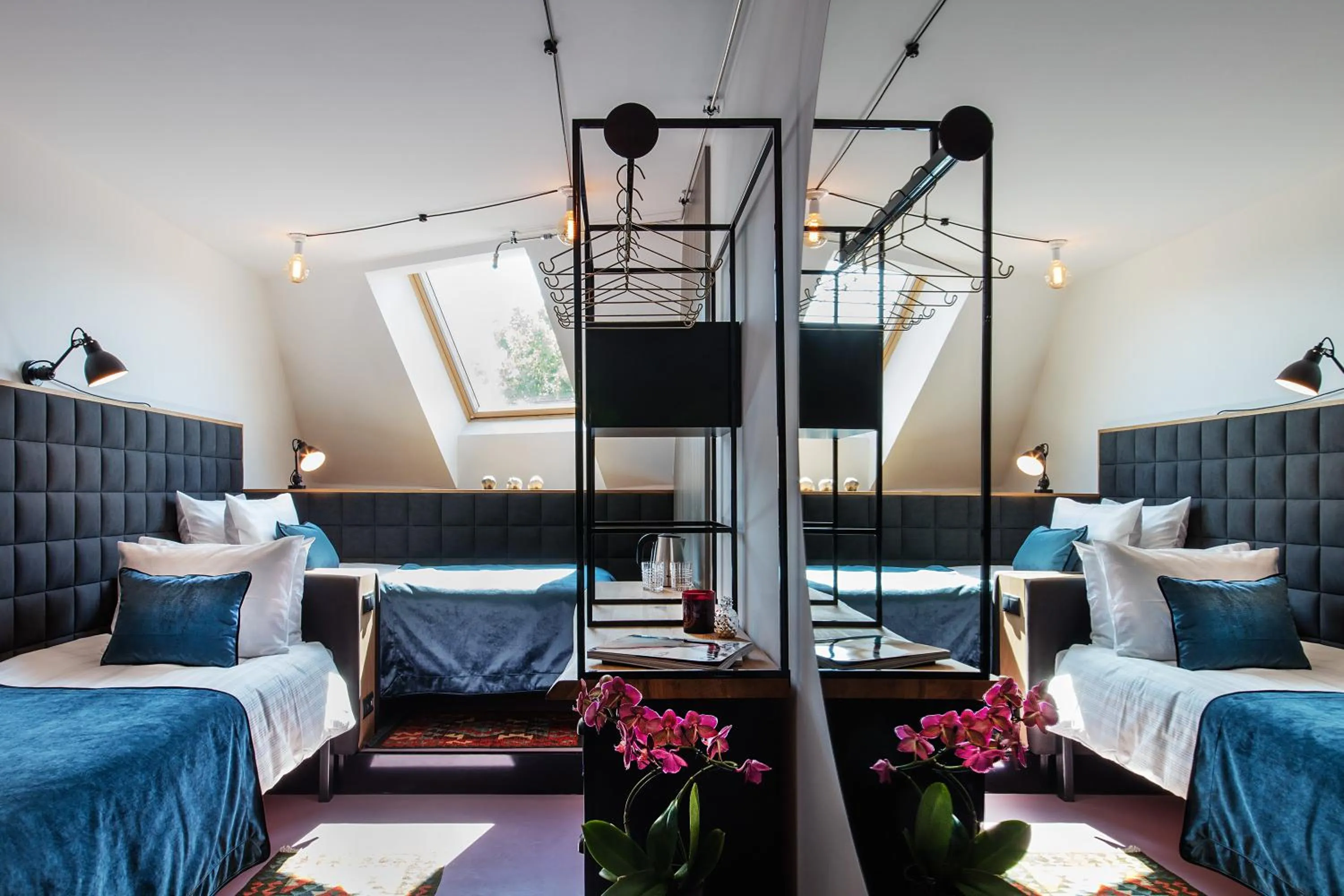 Bed in Hotel Rum Budapest