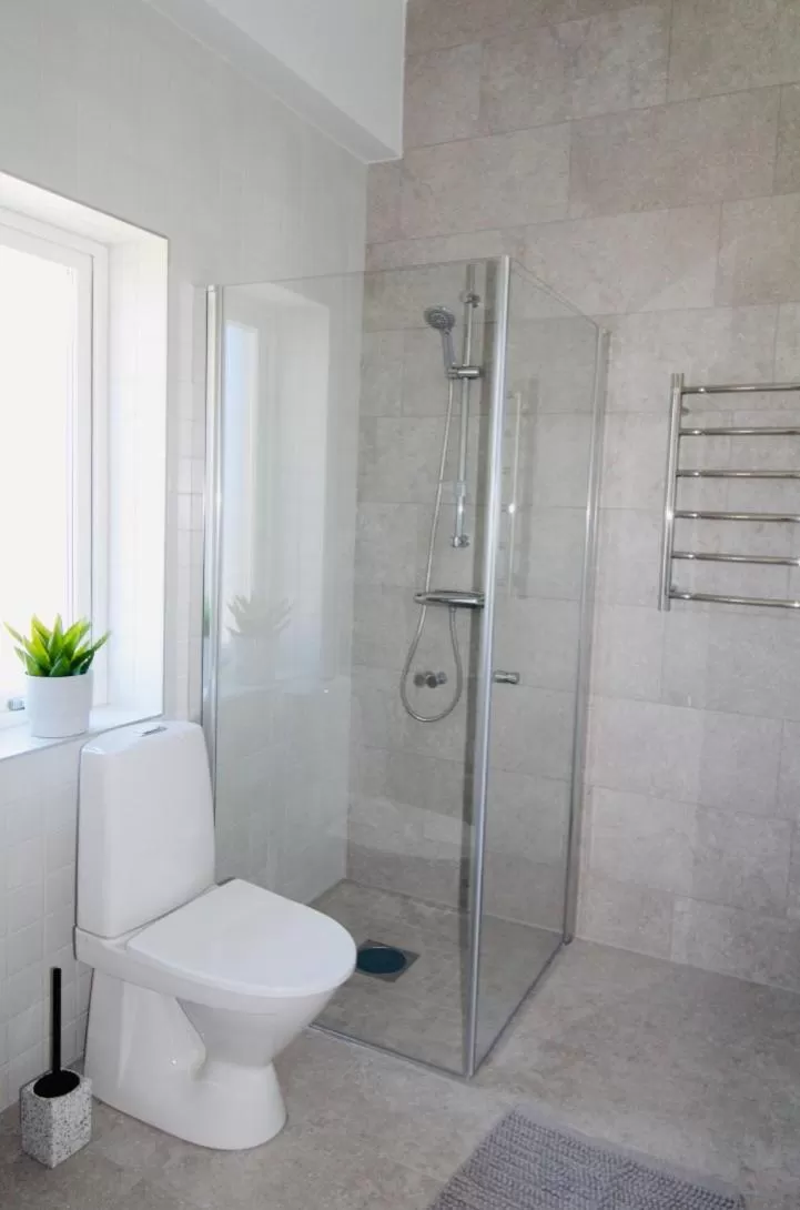 Shower in Easy Livin' Apartment Hotel