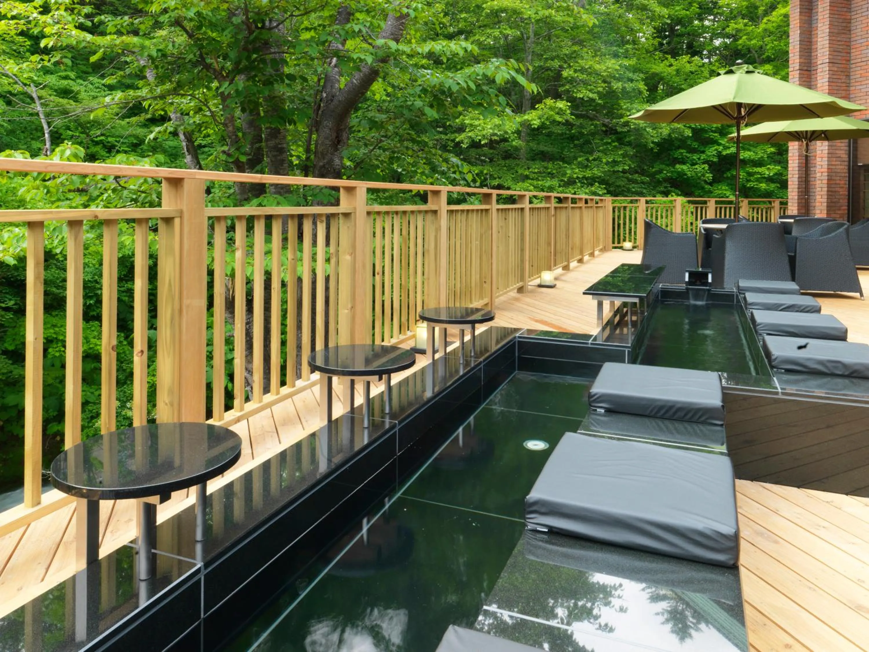 Hot Spring Bath in Niseko Konbu Onsen Tsuruga Moku-no-sho