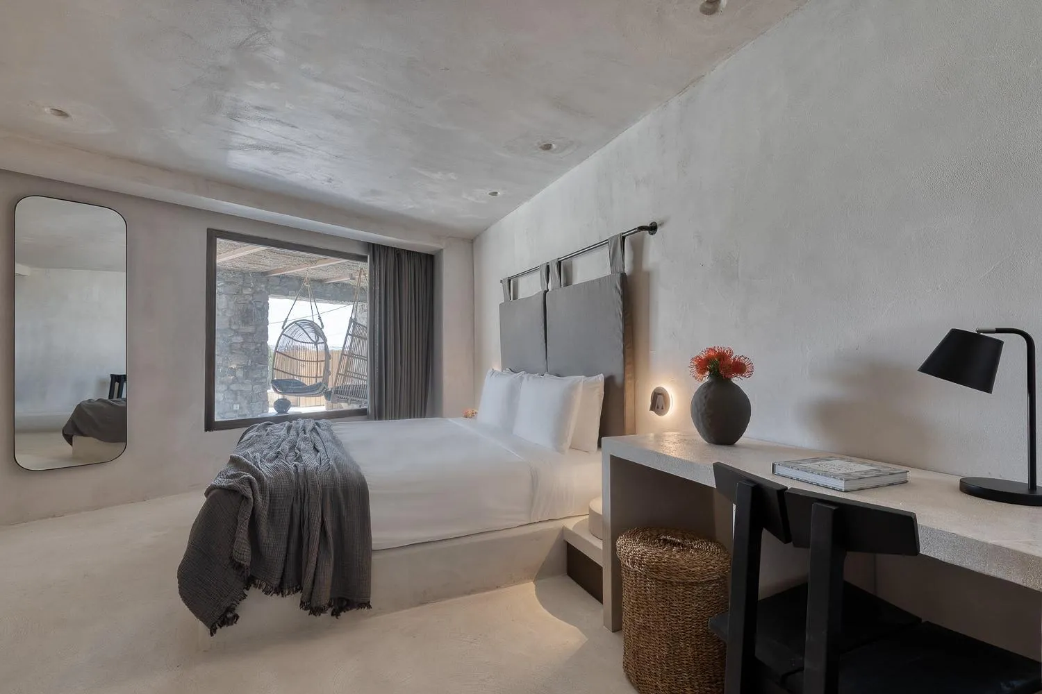 Bed in Rocabella Mykonos Hotel