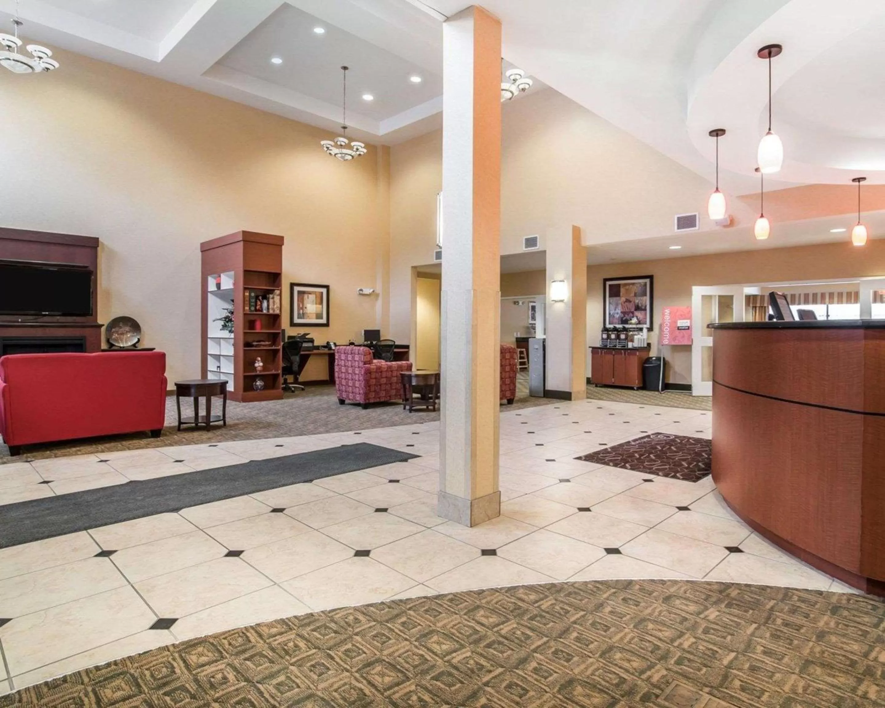 Lobby or reception in University Inn Vestal