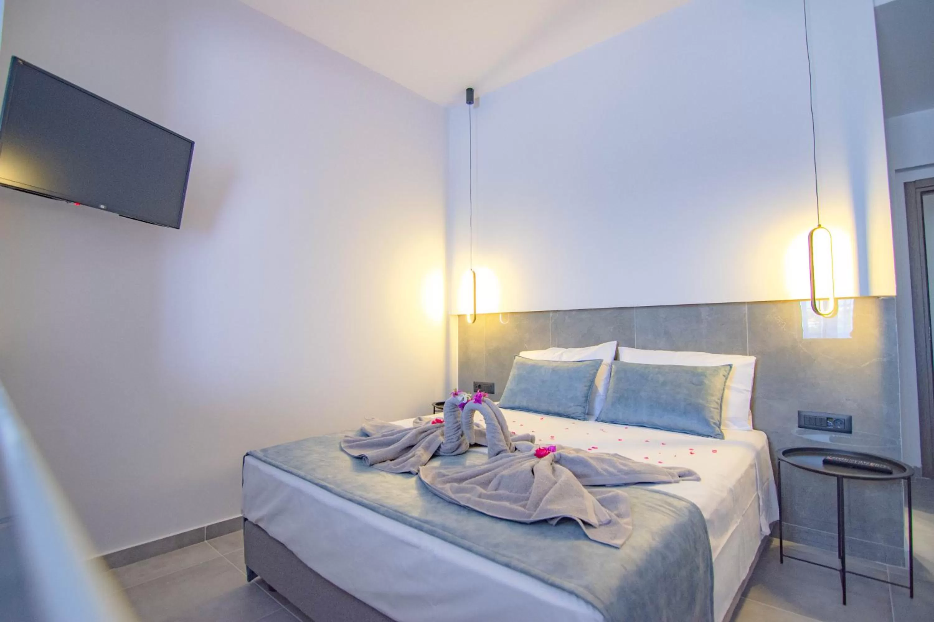 Bed in FRESH HOTEL FALIRAKI