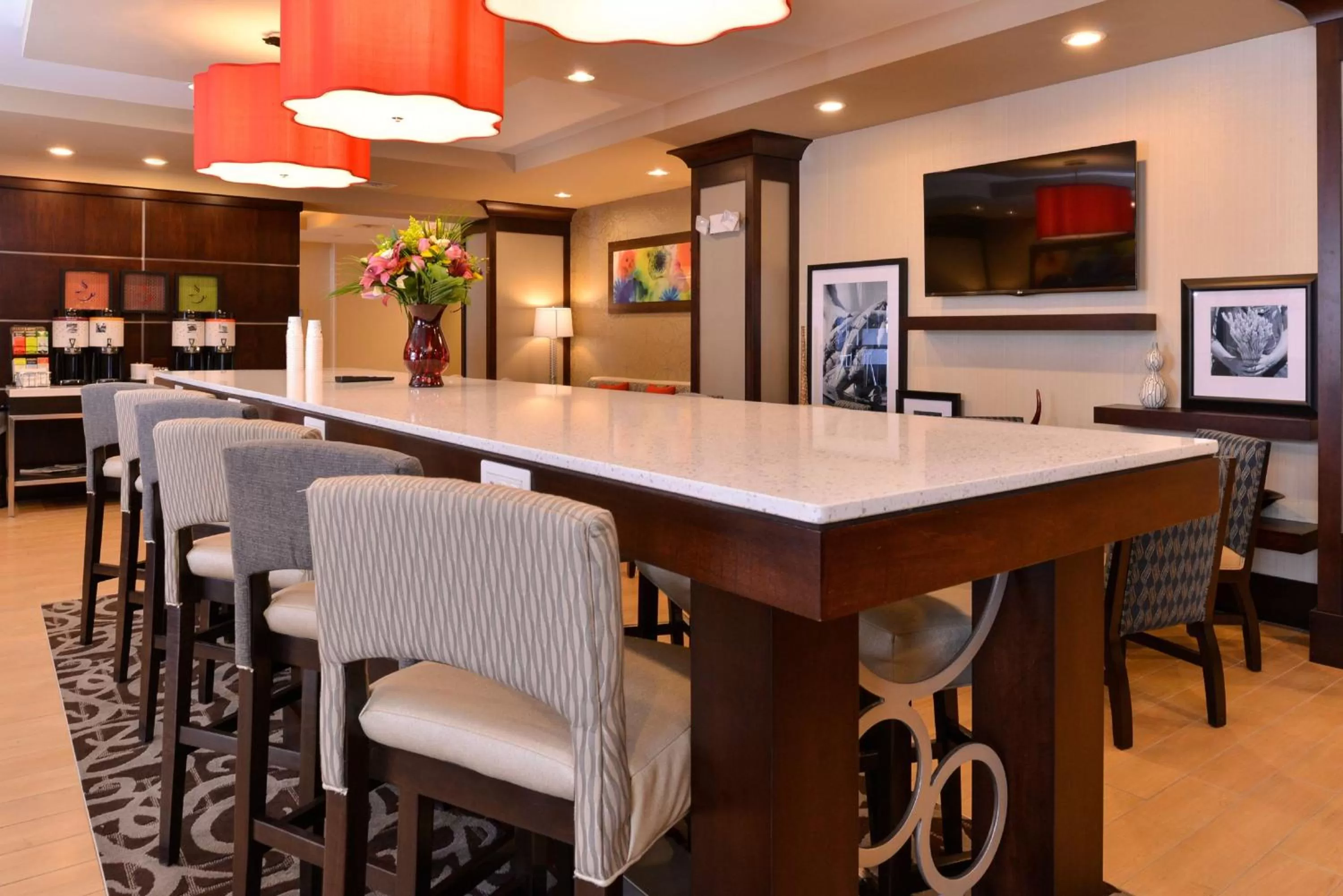 Dining area in Hampton Inn Rome