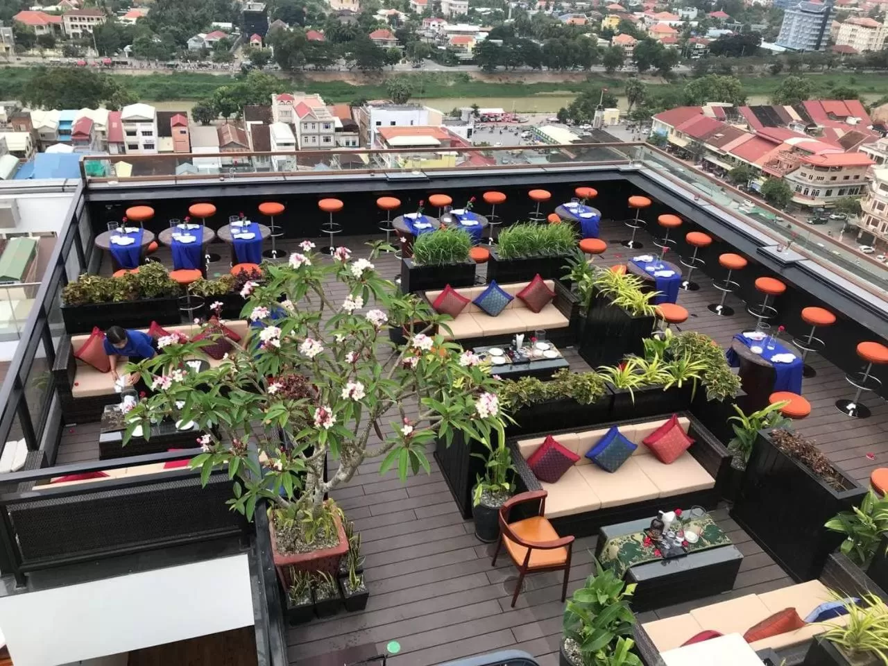 Bird's eye view in V V Hotel Battambang