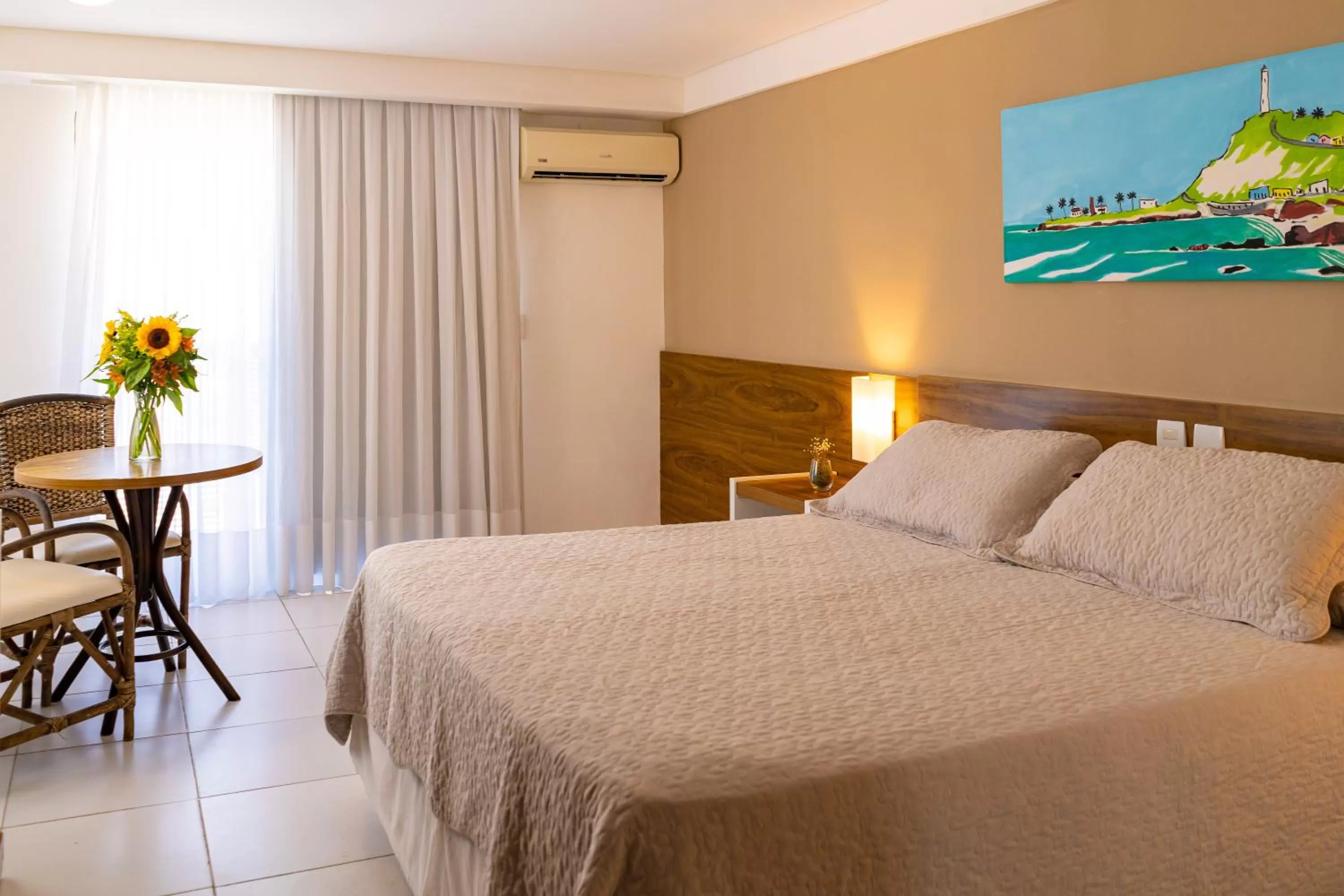 Photo of the whole room, Bed in Porto Suítes Natal Hotel