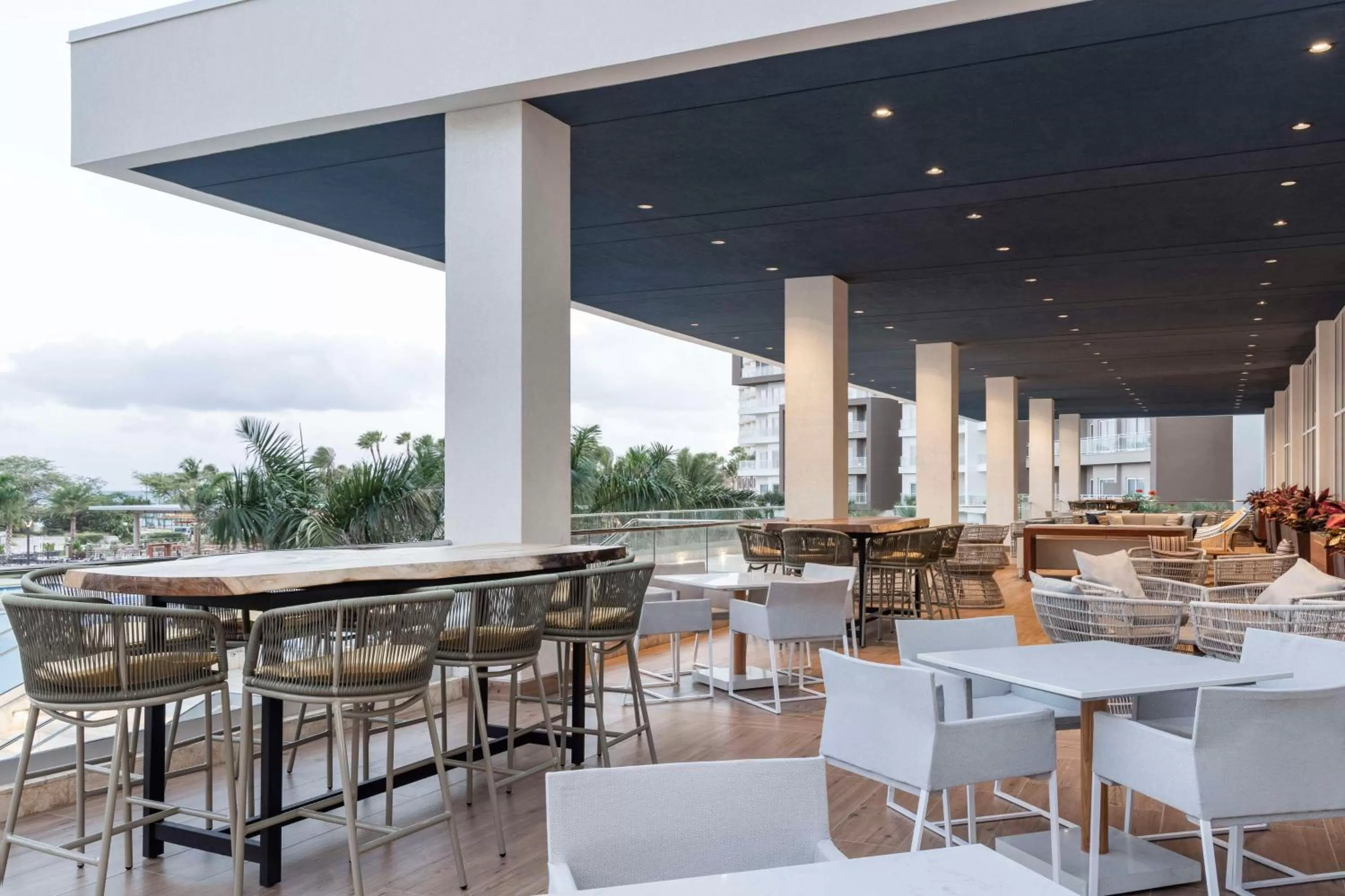 Patio in Embassy Suites By Hilton Aruba Beach Resort