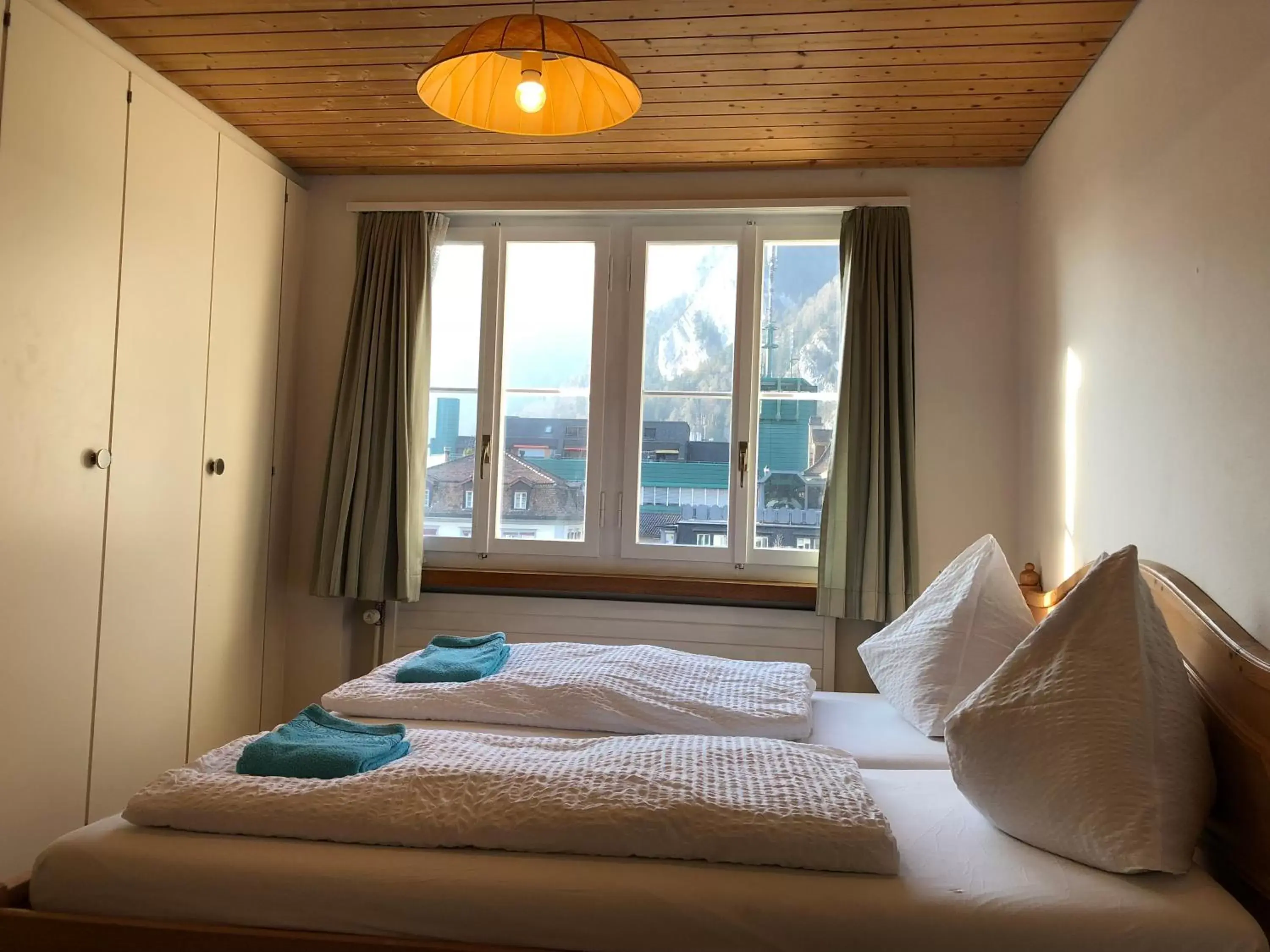 Double Room with Mountain View and Shared Bathroom in Interlaken Marco Hostel Double Room with Mountain View and Shared Bathroom in Interlaken Marco Hostel