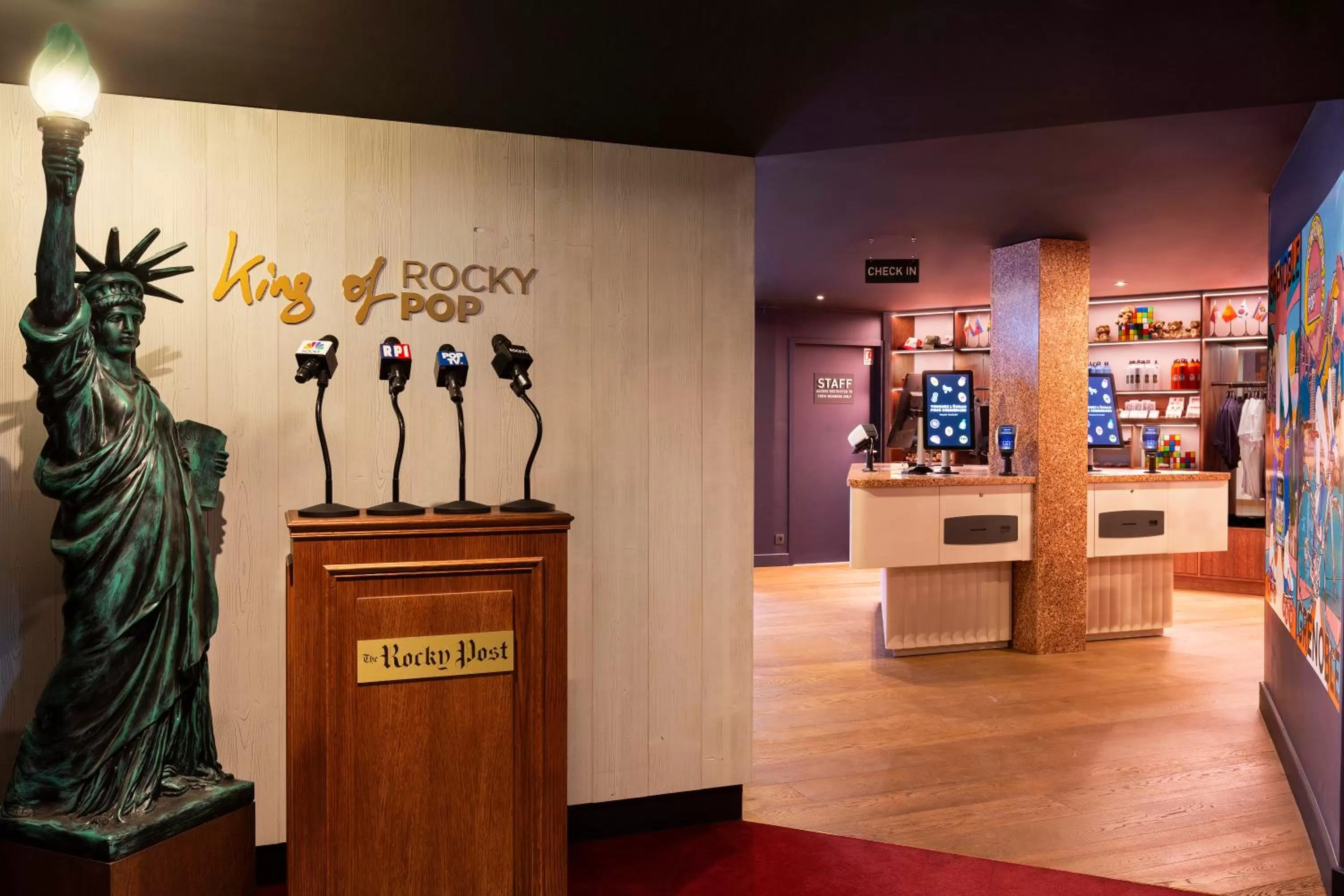 Lobby or reception in RockyPop Grenoble Hotel