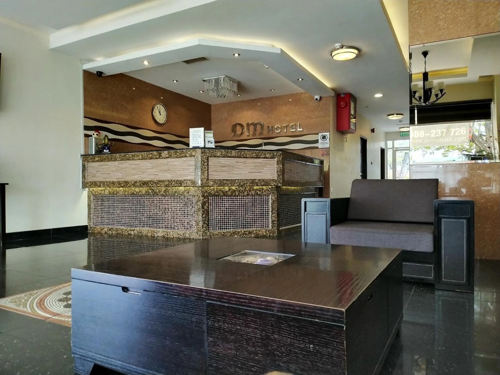 Lobby or reception in DM Hotel