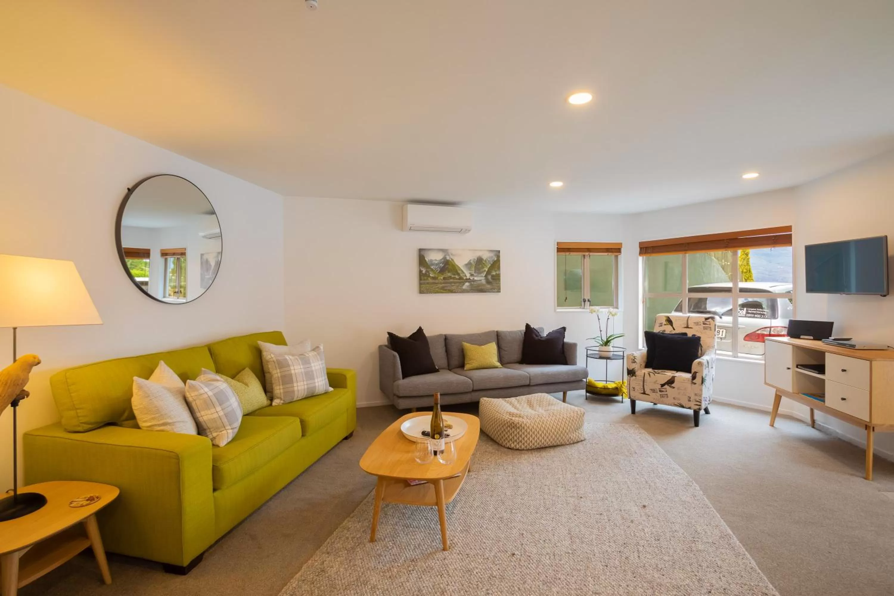 Living room in Cranbury Court Apartments