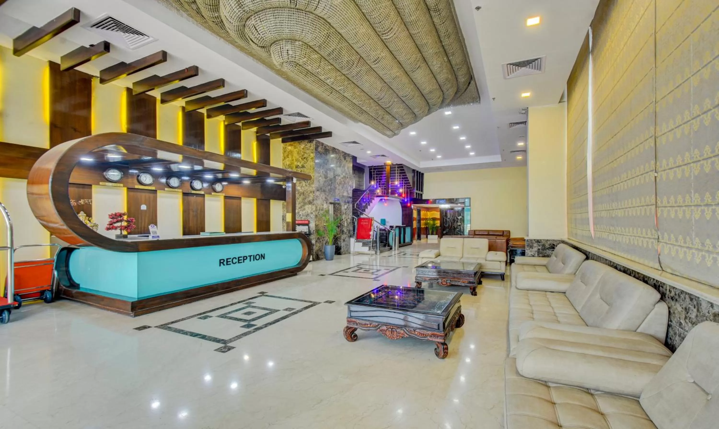 Lobby or reception in Treebo Elysee, Patel Nagar