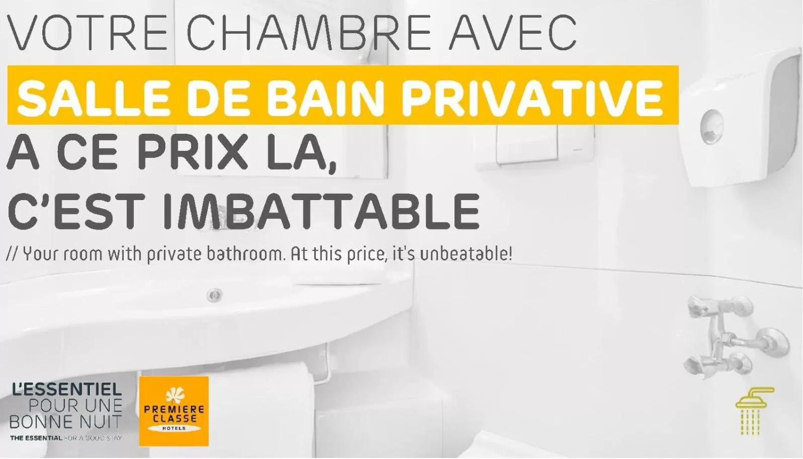 Shower in Premiere Classe Nancy Est Essey