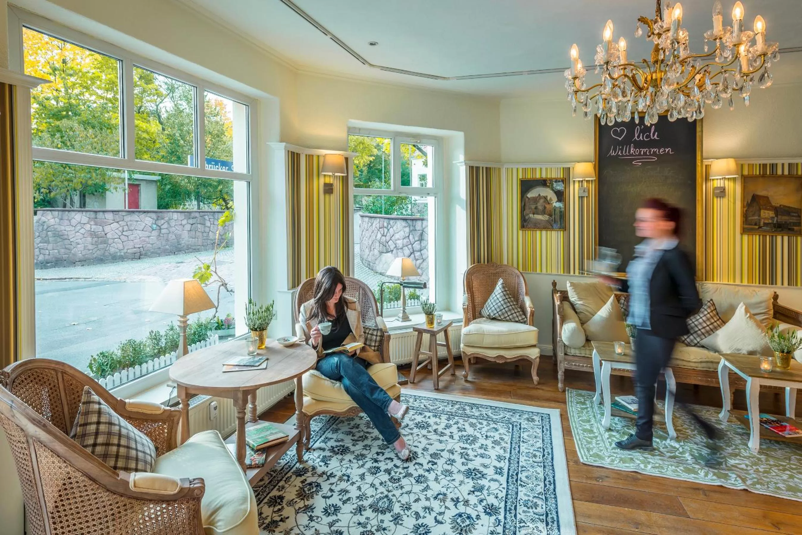 Lobby or reception in Hotel Wellness Goldenes Fass Meißen