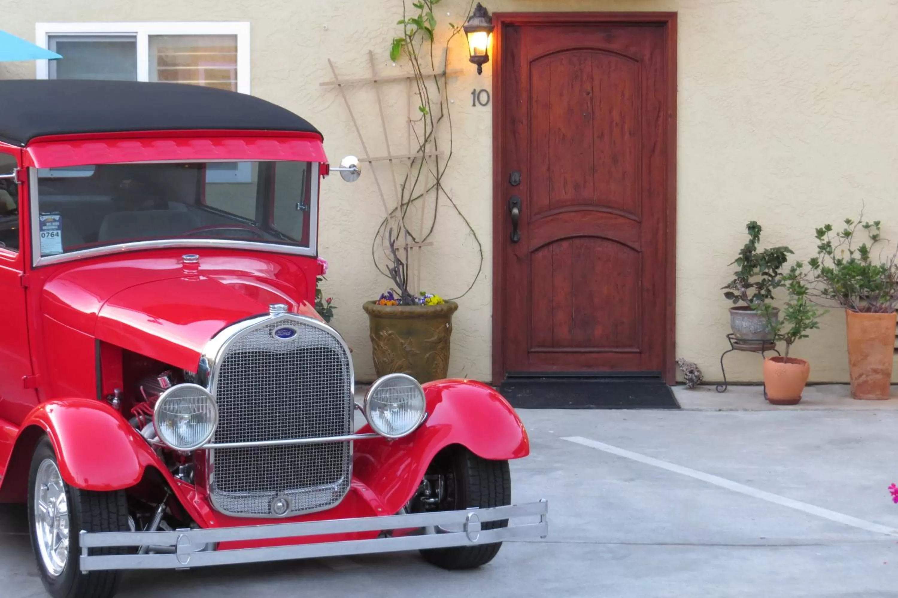 Patio in Leucadia Beach Inn
