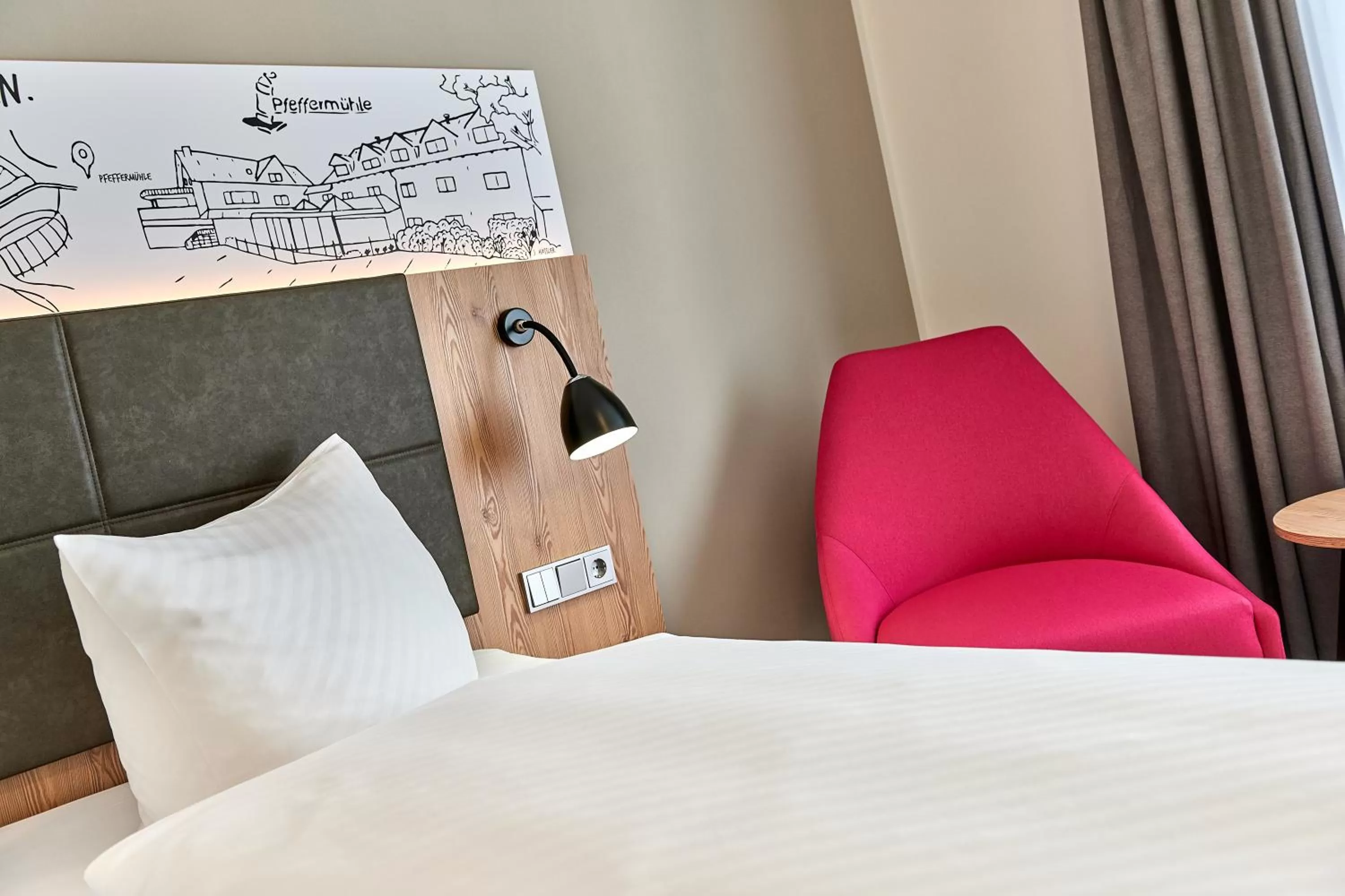 Decorative detail, Bed in Hotel Pfeffermühle