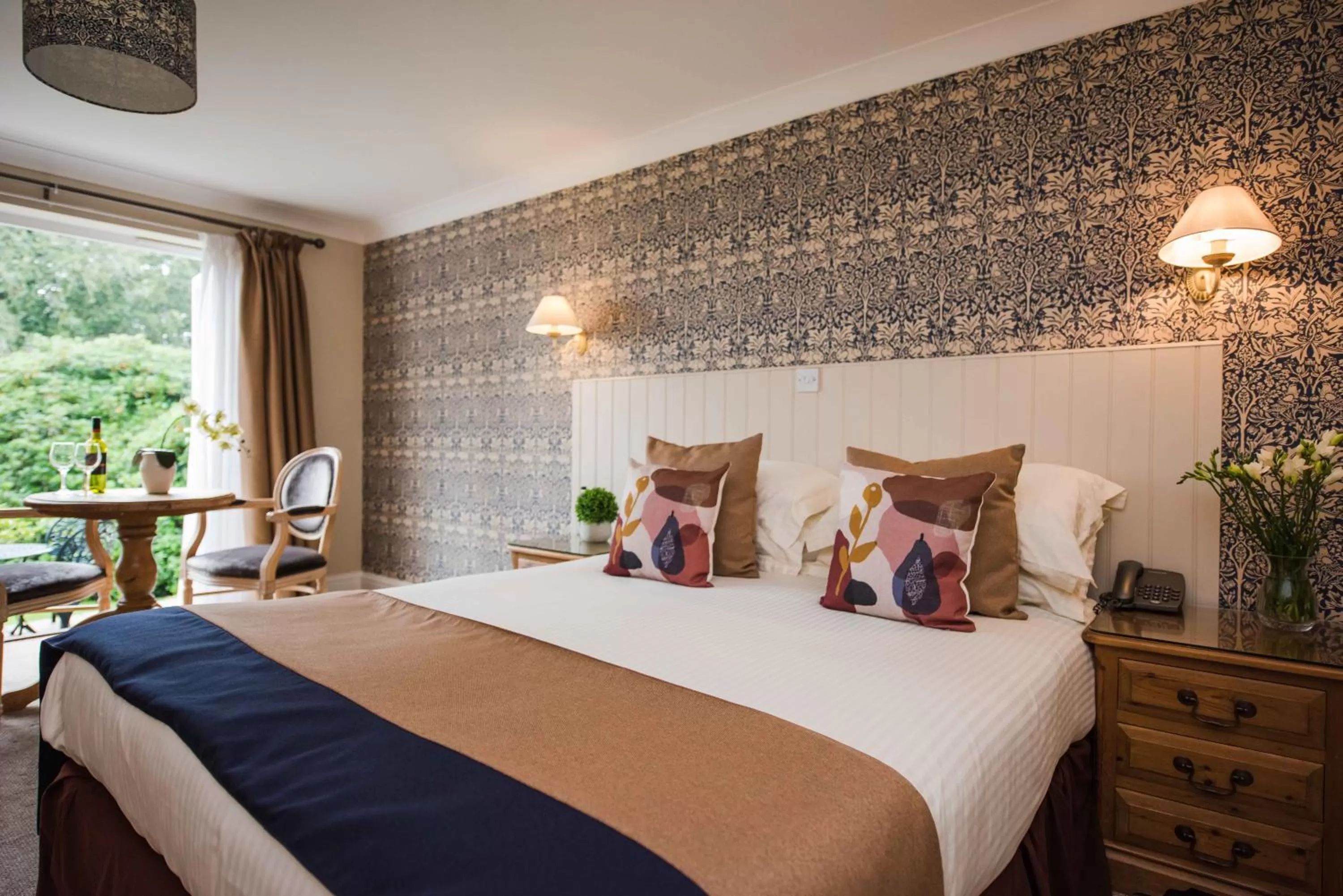 Bed in Flackley Ash Country House Hotel