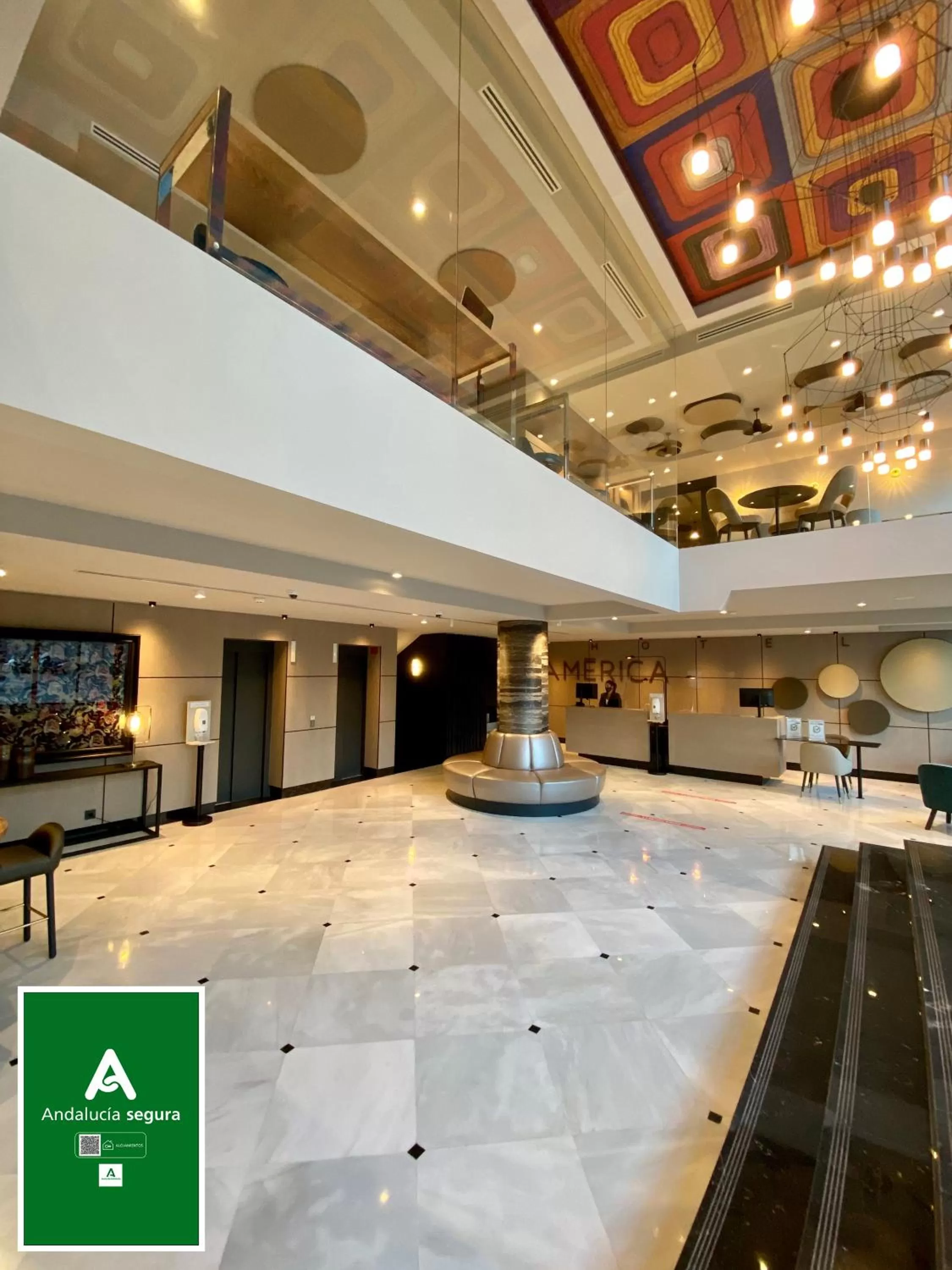 Lobby or reception in Hotel América Sevilla