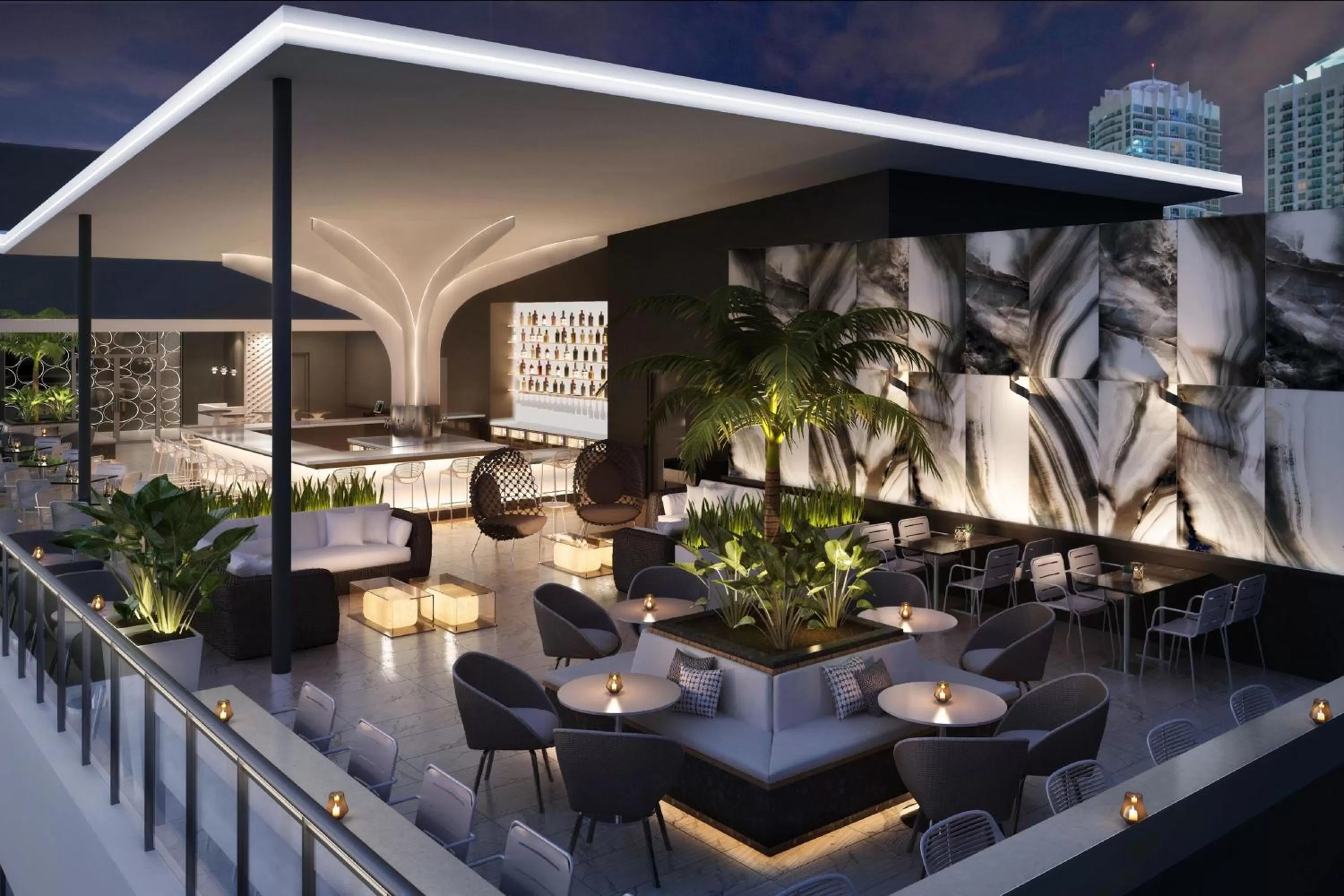 Lounge or bar in Element Miami Brickell