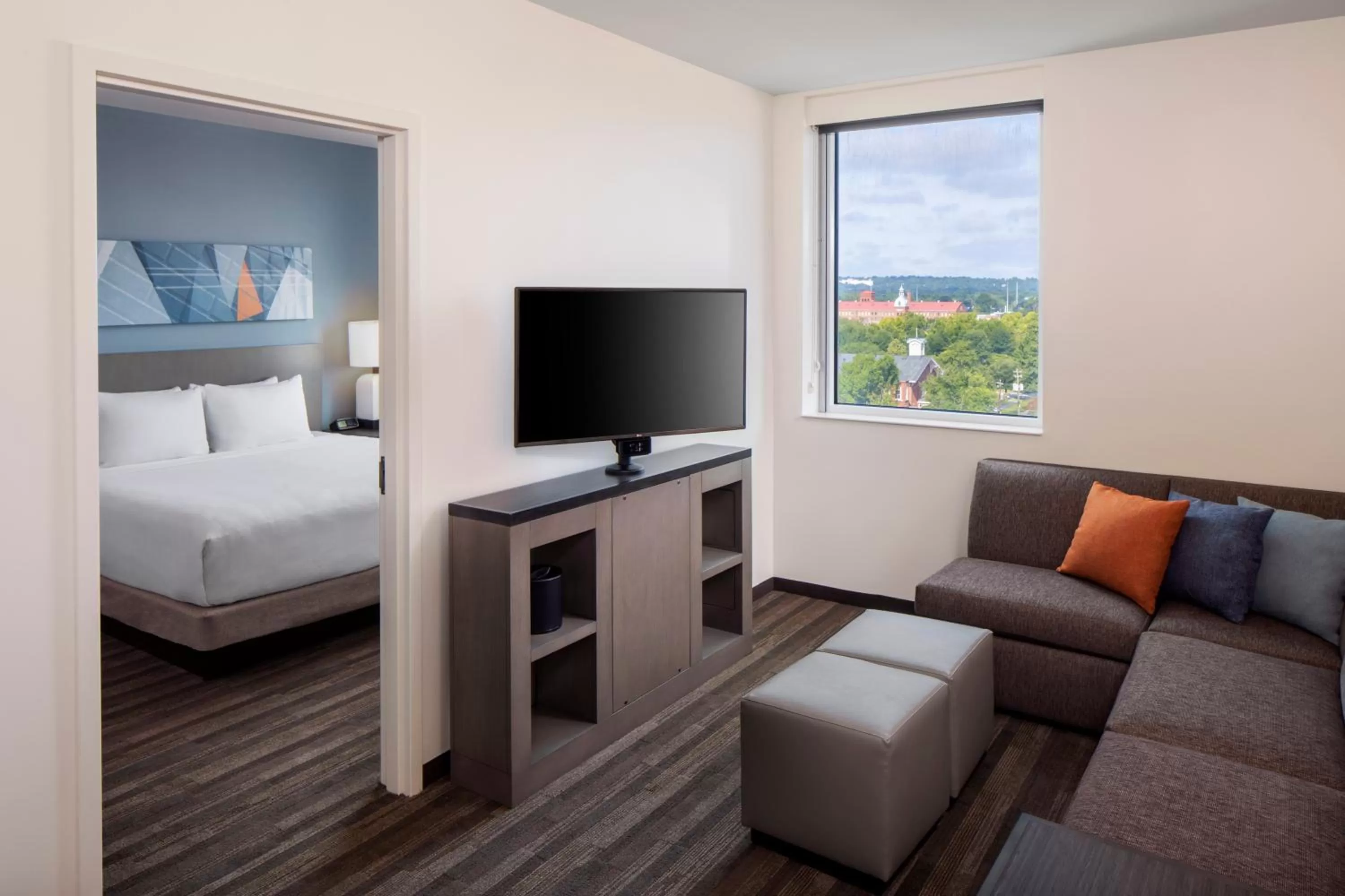 One-Bedroom King Suite with Sofa Bed, Kitchen and Roll-In Shower - Disability Access in Hyatt House Augusta Downtown