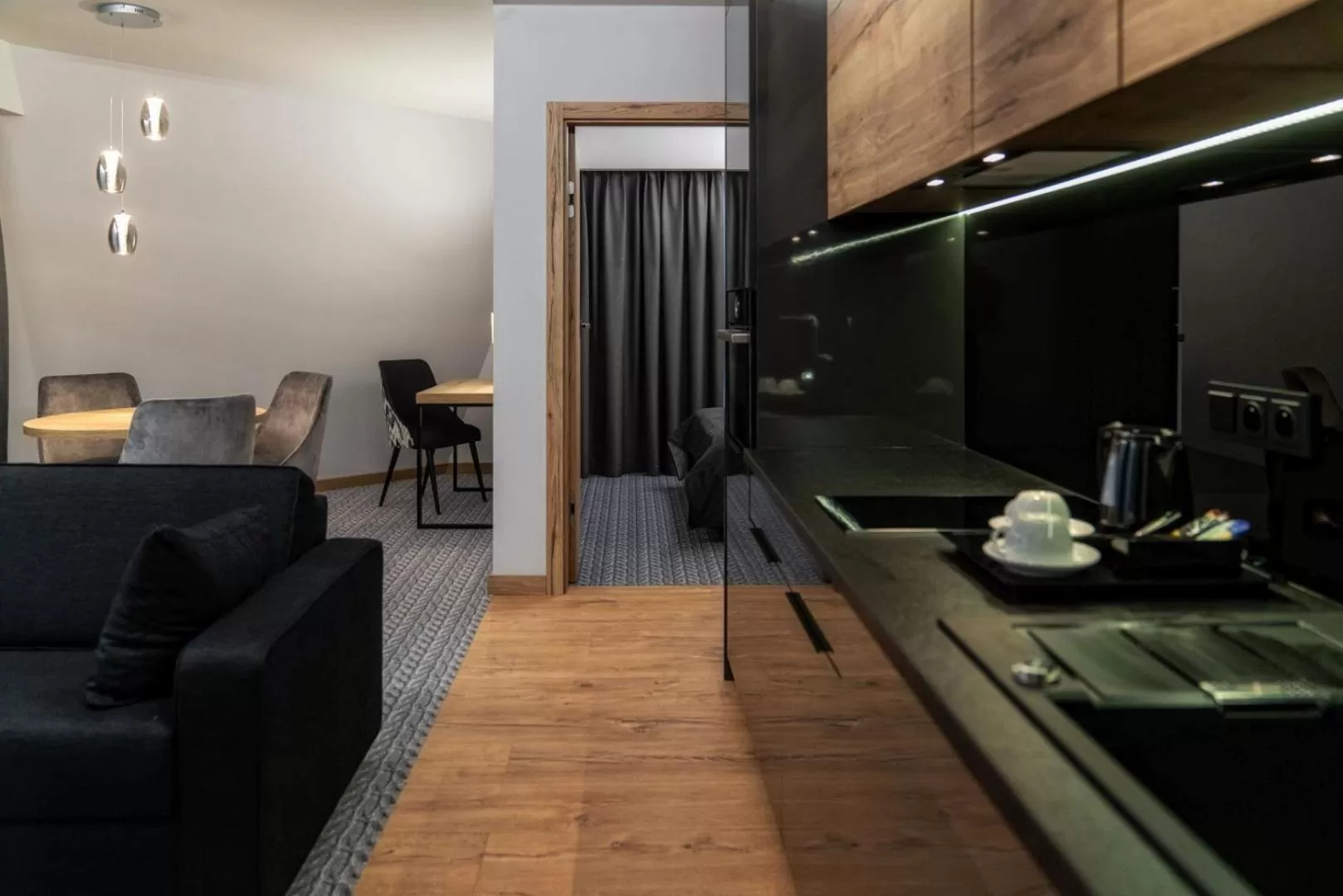 Kitchen or kitchenette in Hotel META Resort & Vine SPA