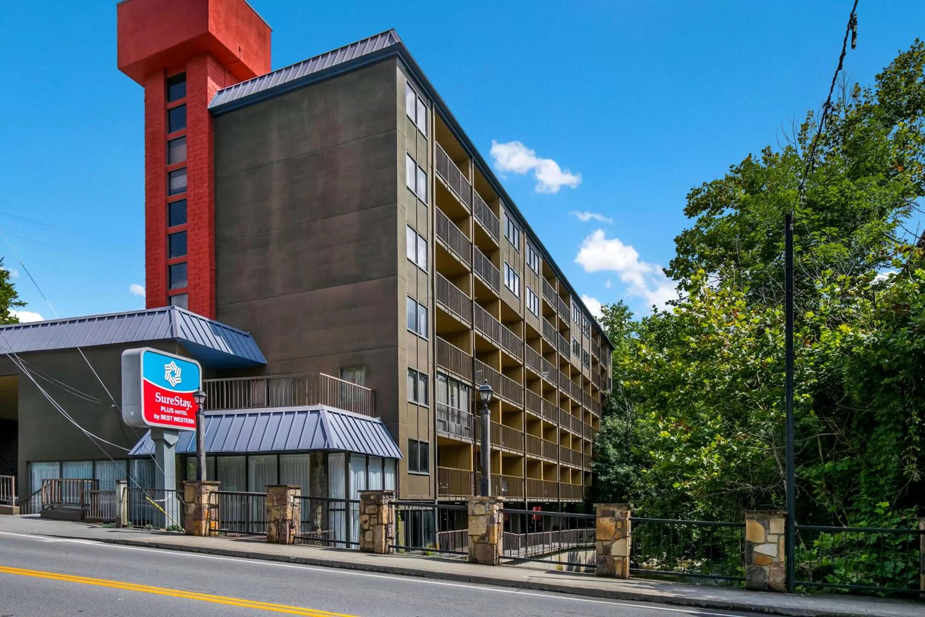 Property building in SureStay Plus Hotel by Best Western Gatlinburg