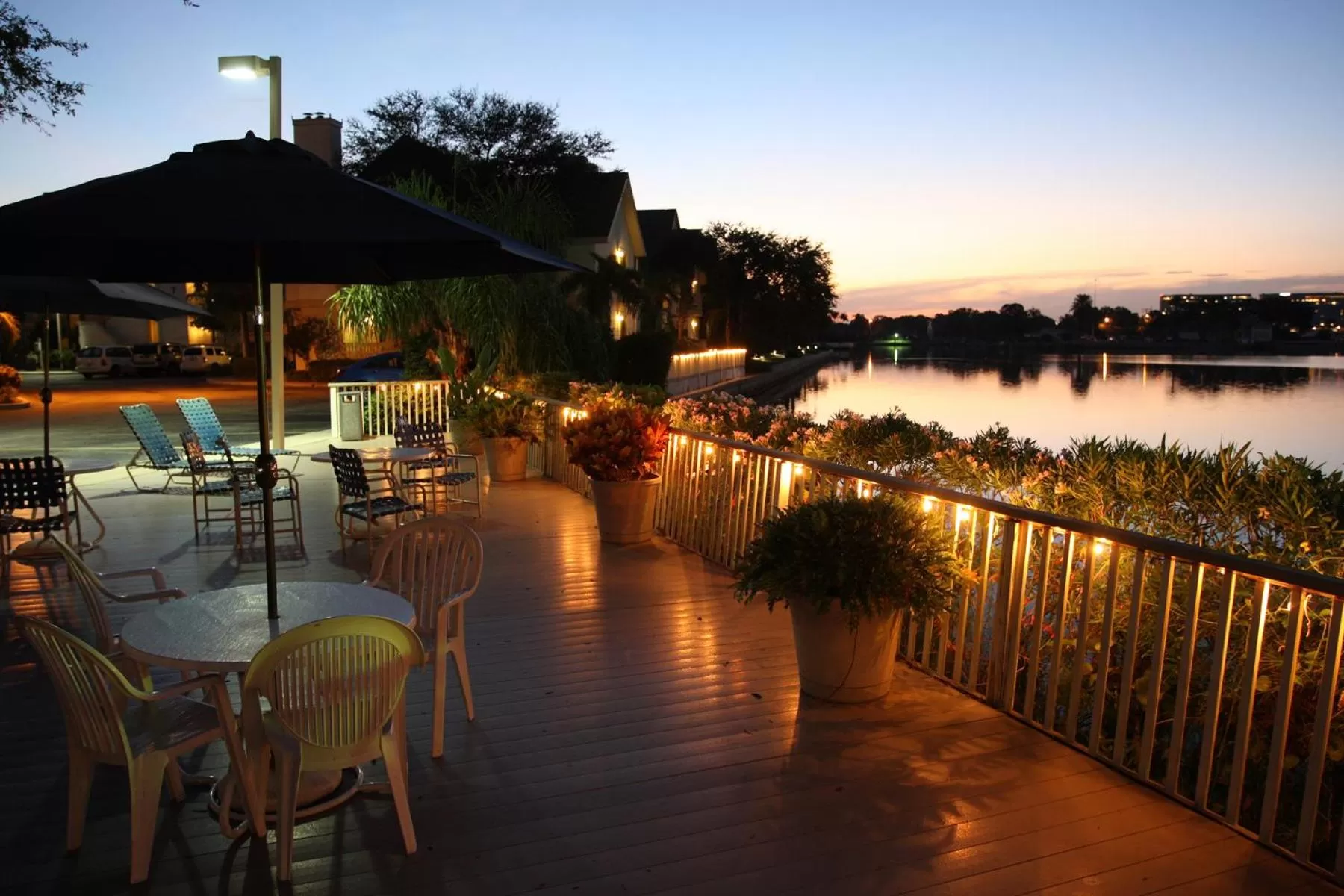 Patio in Chase Suite Hotel Rocky Point Tampa