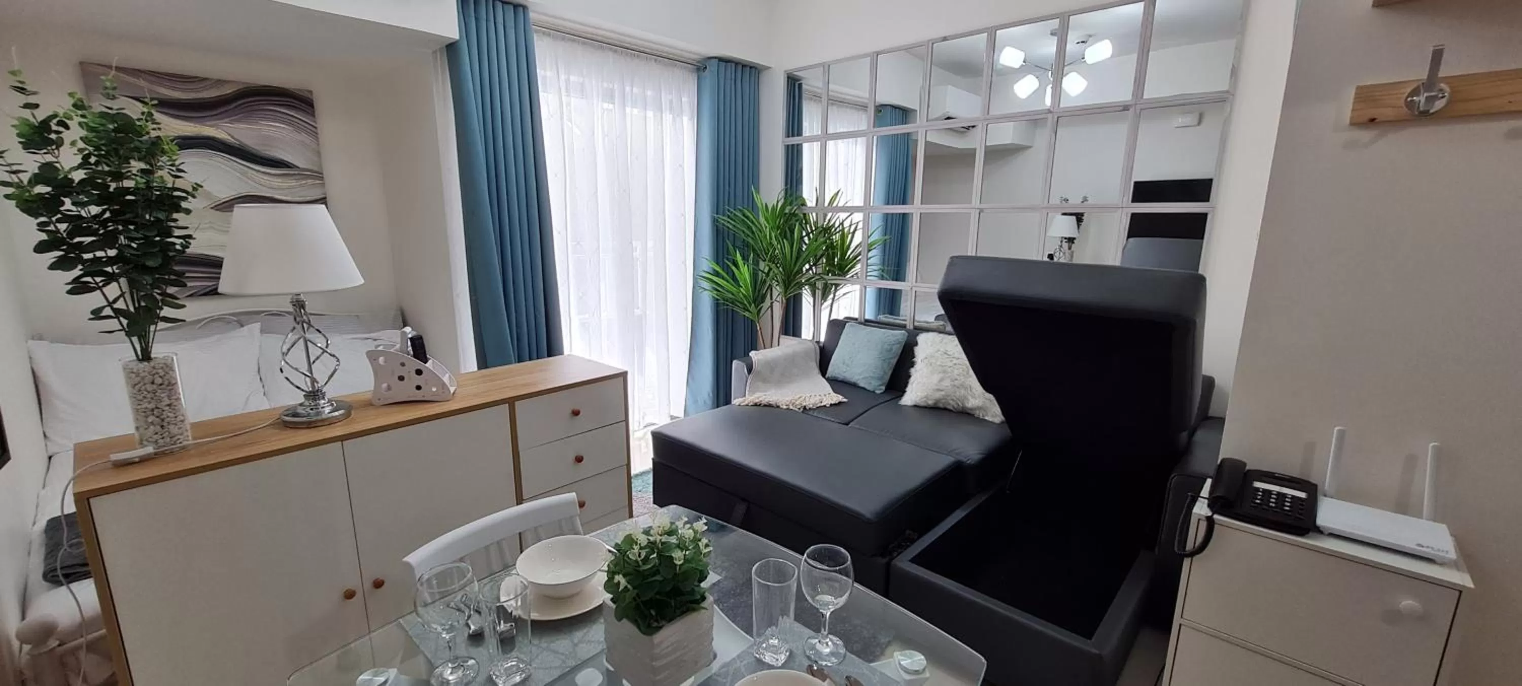 Living room in Inspiria Condo Units beside Abreeza Mall Davao