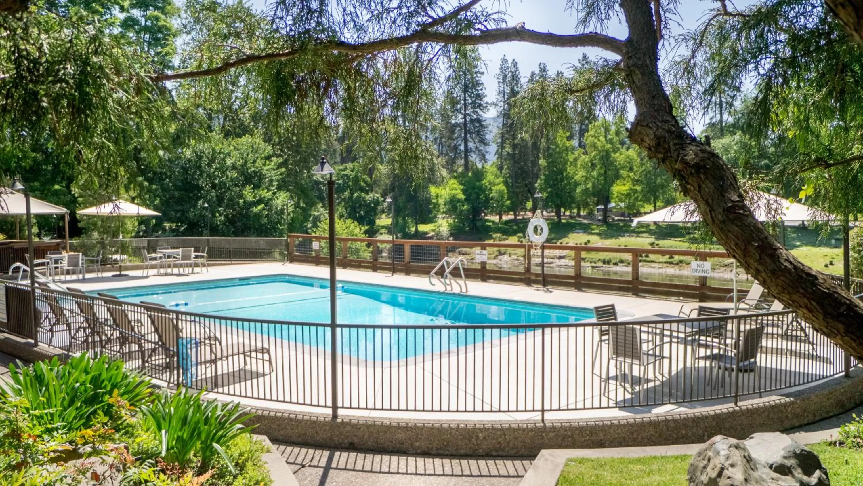 Pool view in The Lodge at Riverside