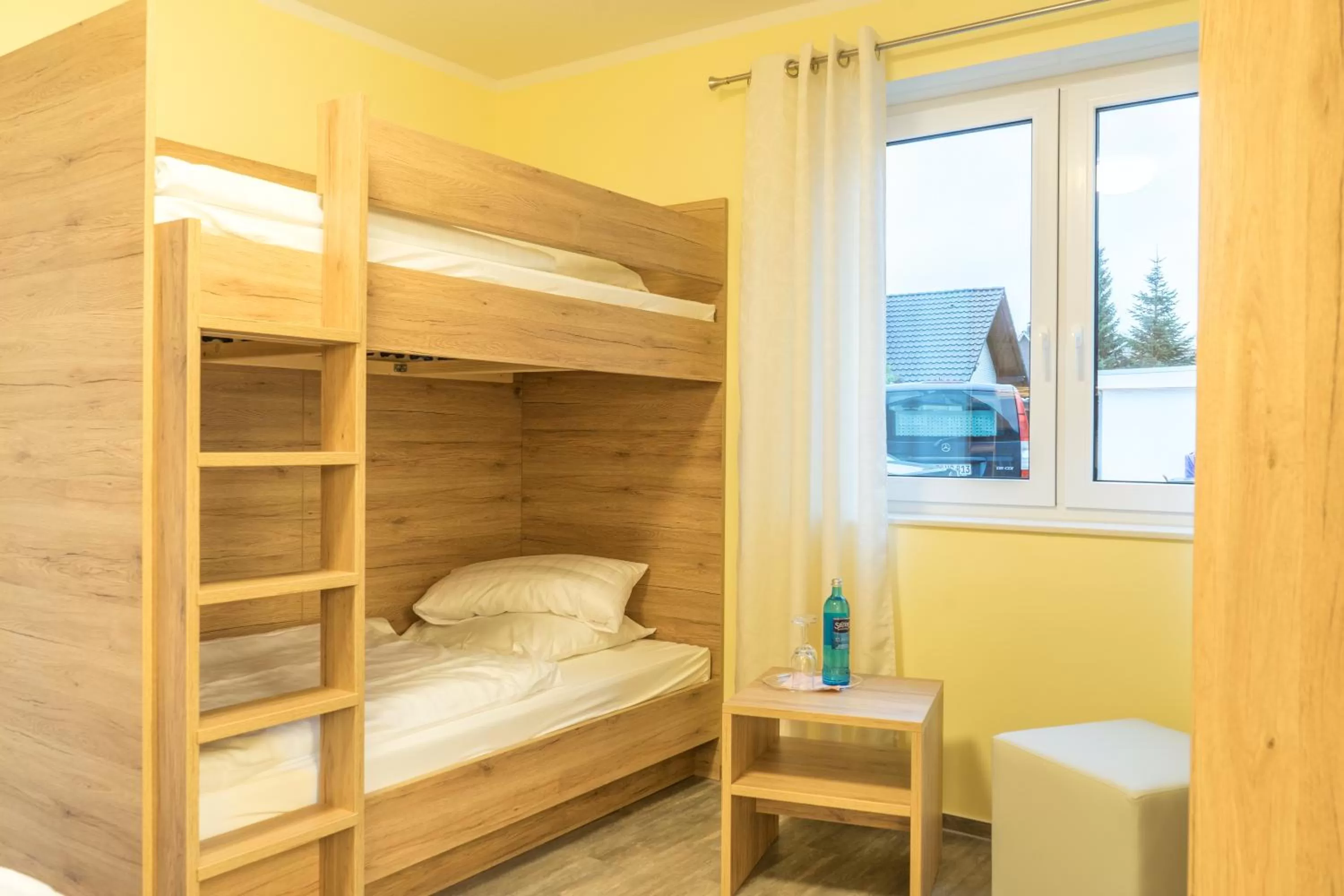 View (from property/room), Bed in Hotel & Restaurant Sparta