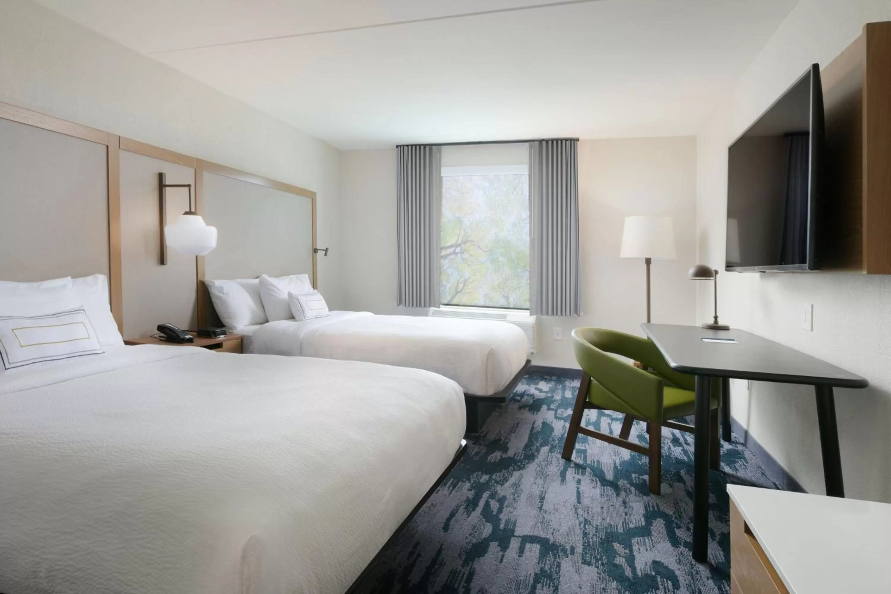 Queen Room with Two Queen Beds and Adapted Tub - Mobility Accessible in Fairfield Inn & Suites by Marriott Pottstown Limerick