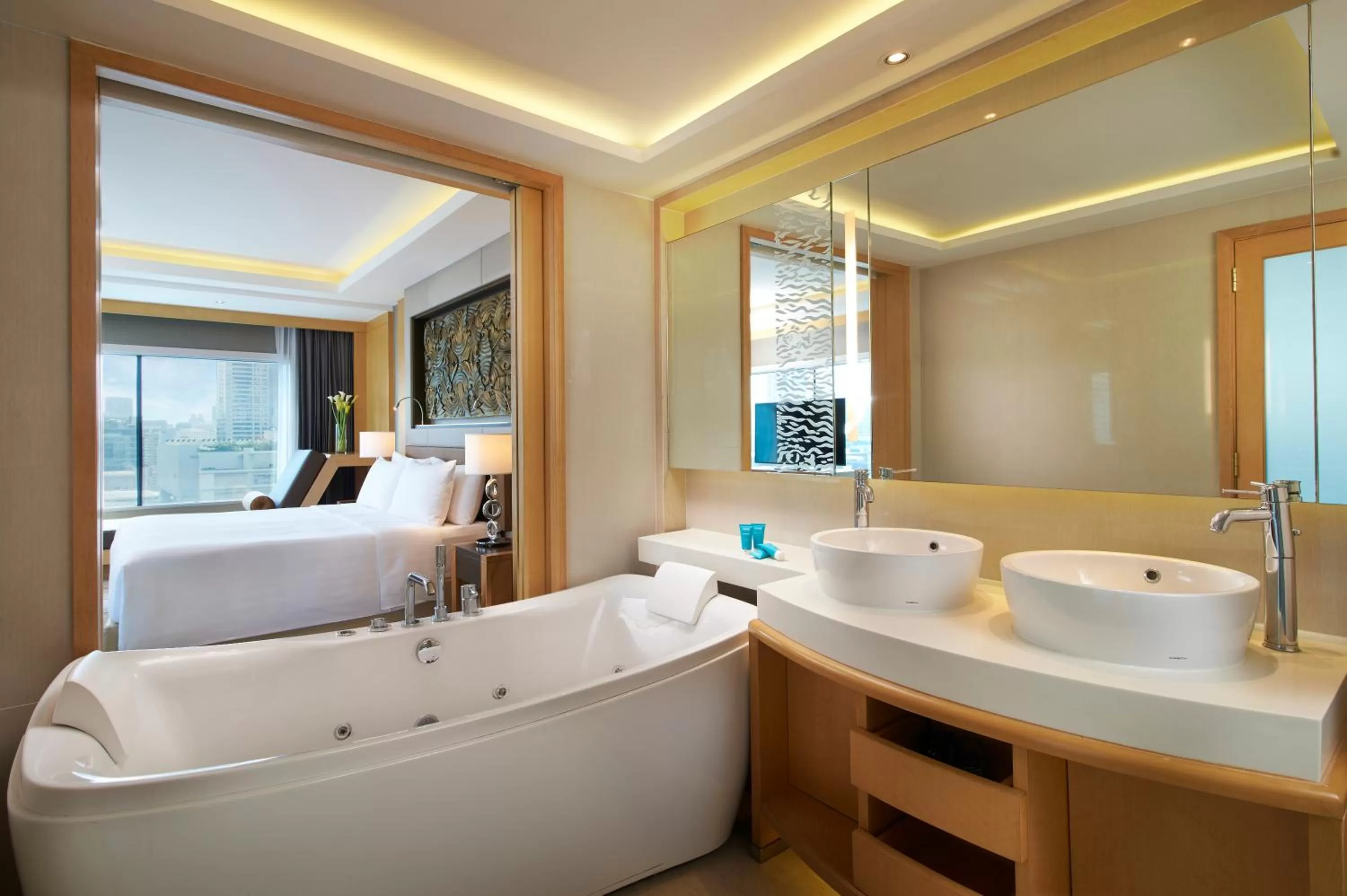 Bathroom, Bed in Amari Bangkok