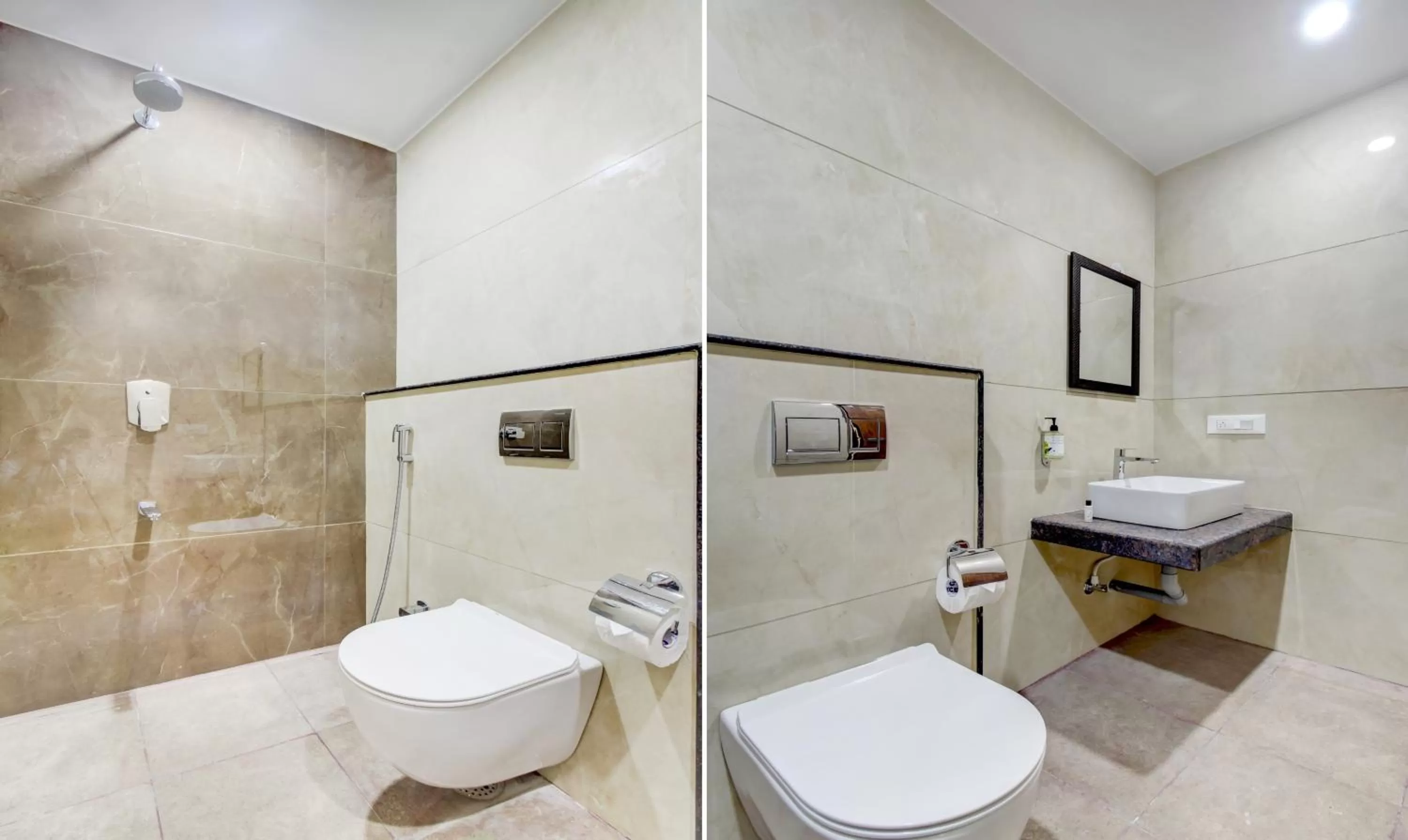 Bathroom in Treebo The Meridian, 10 Mins To Mahatma Gandhi Park