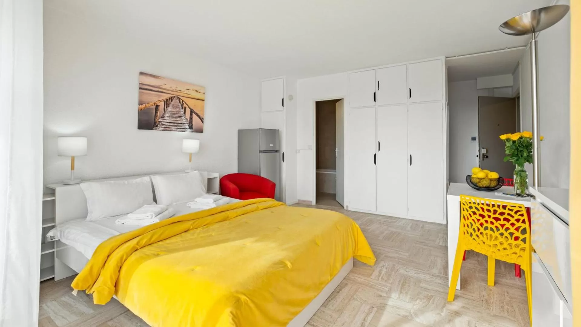 Bed in Cannes Marina Appart Hotel Mandelieu