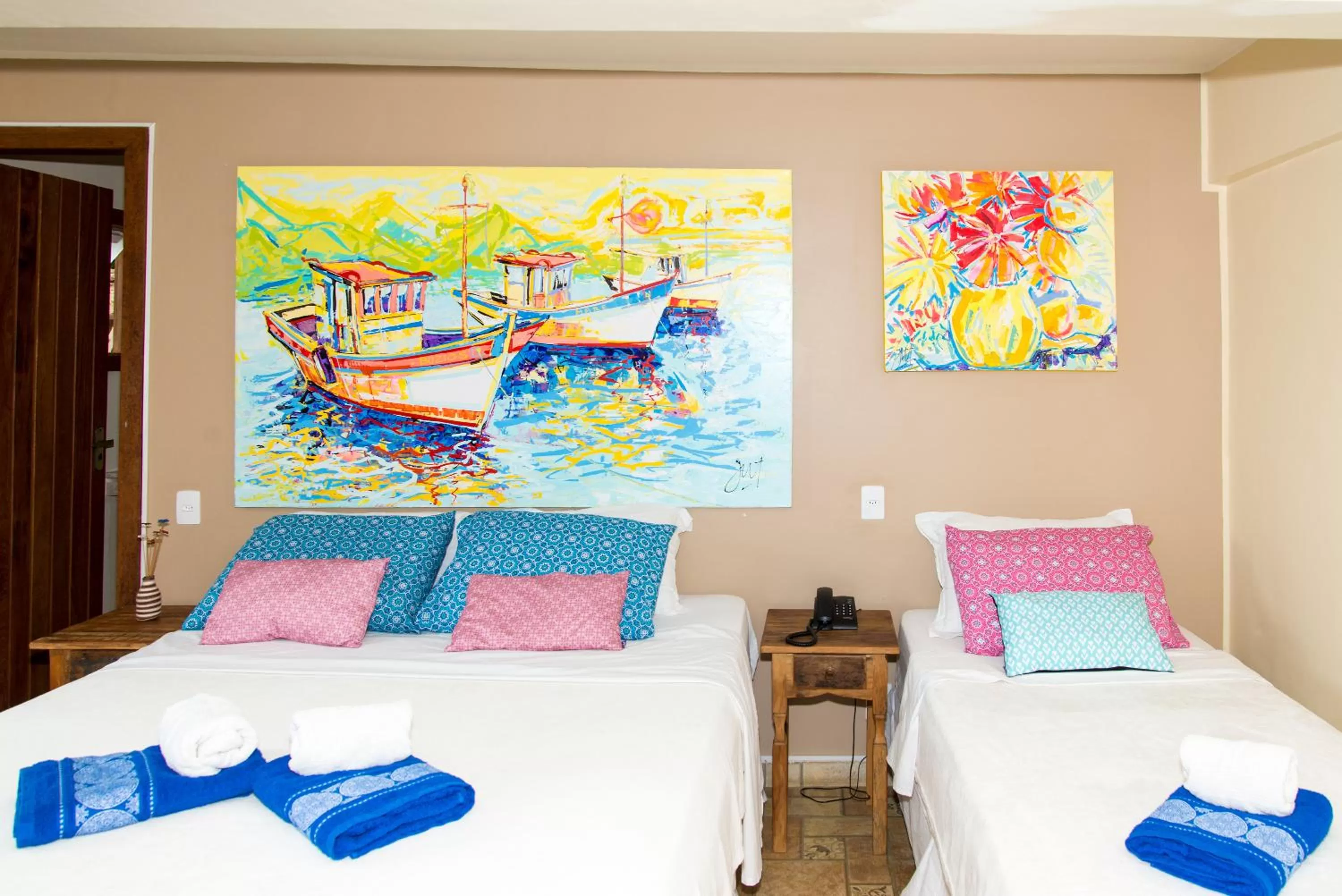 Bed in Pousada La Dolce Vita