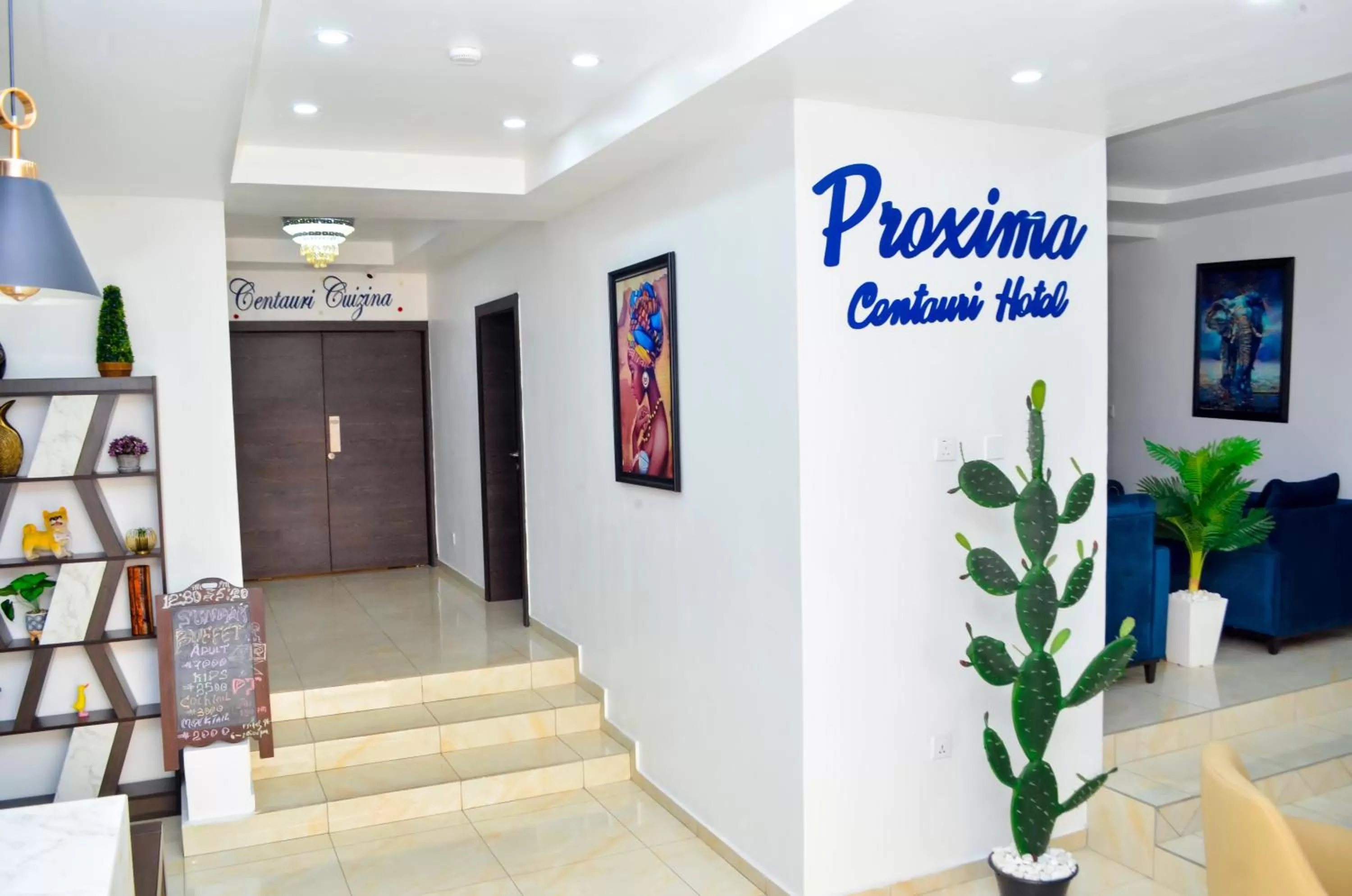 Text overlay in Proxima Centauri Hotel