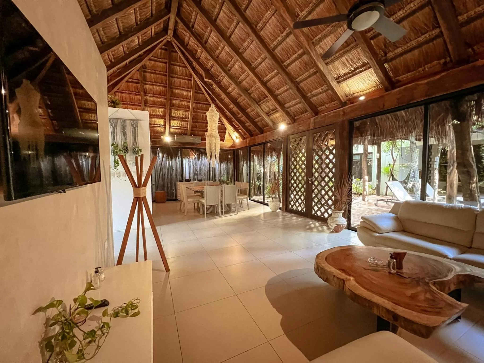Living room in Orchid House Tulum Jungle