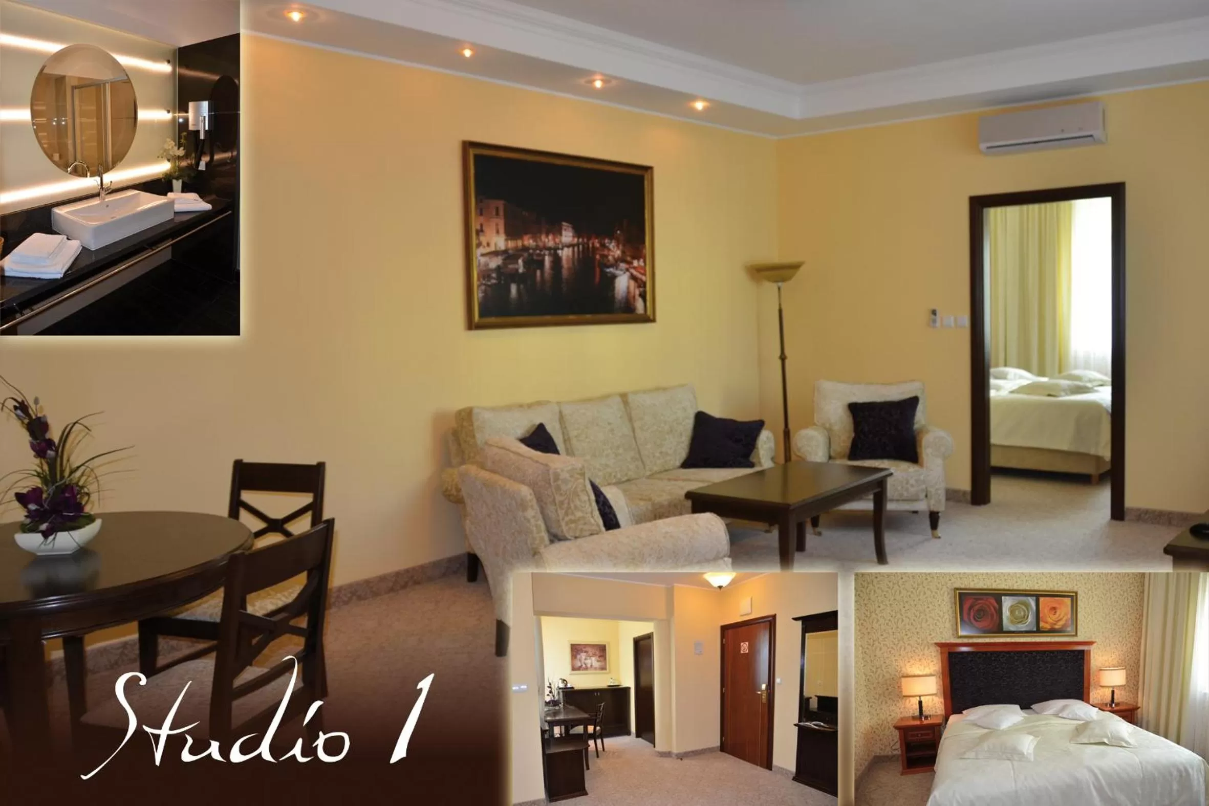 Living room, Bed in Hotel Falko