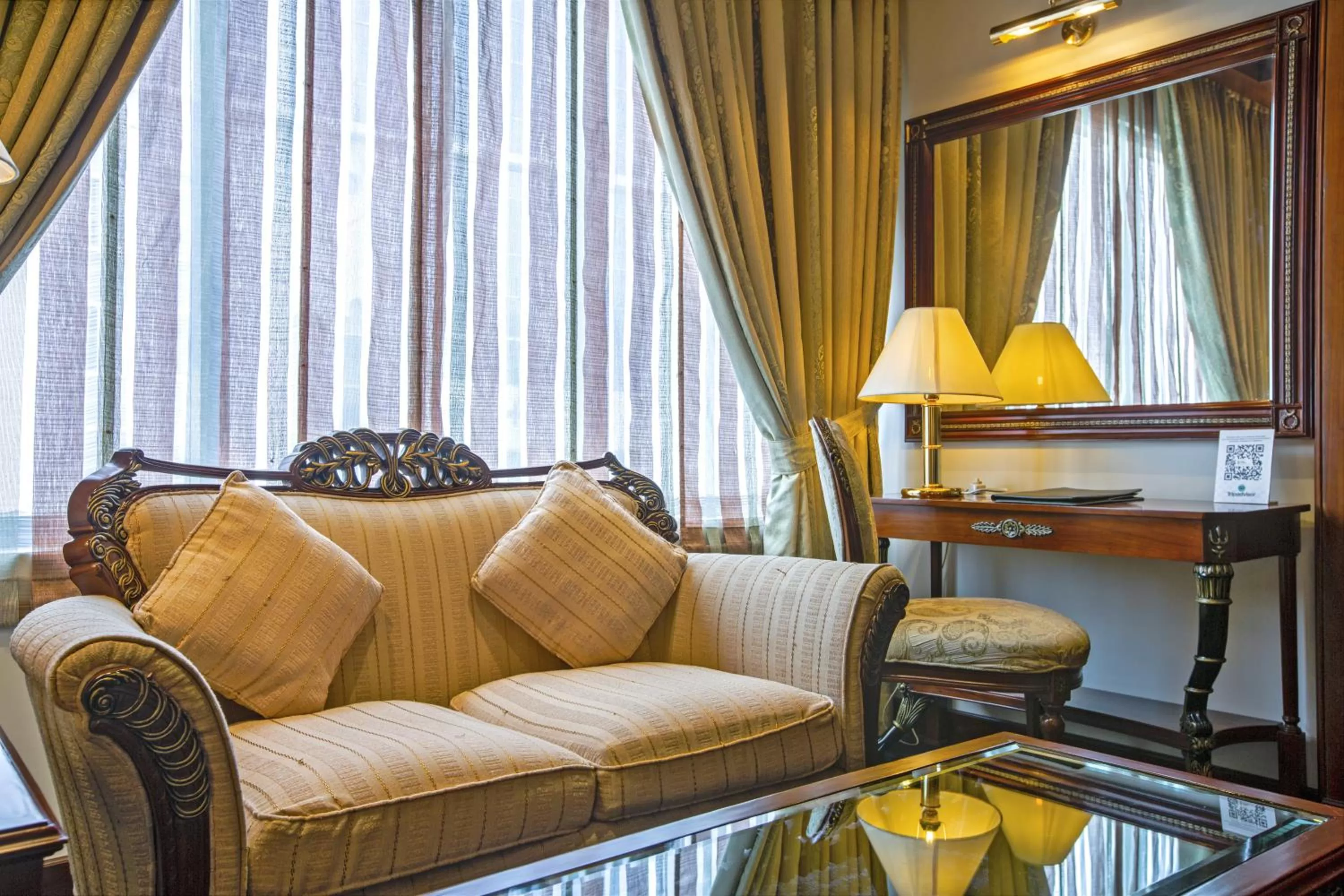 Seating area in Hotel Sarina