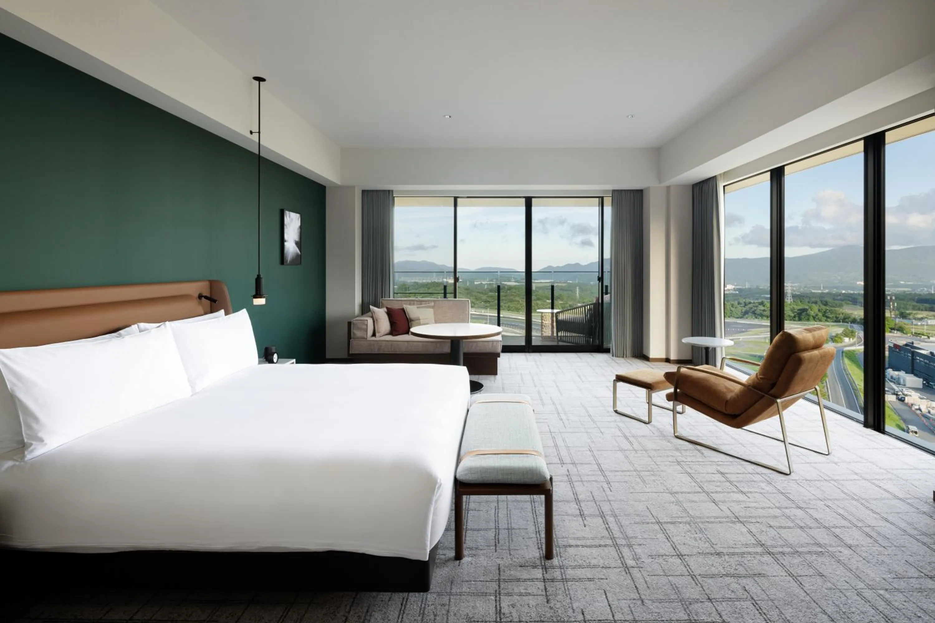 View (from property/room), Bed in Fuji Speedway Hotel, in The Unbound Collection by Hyatt