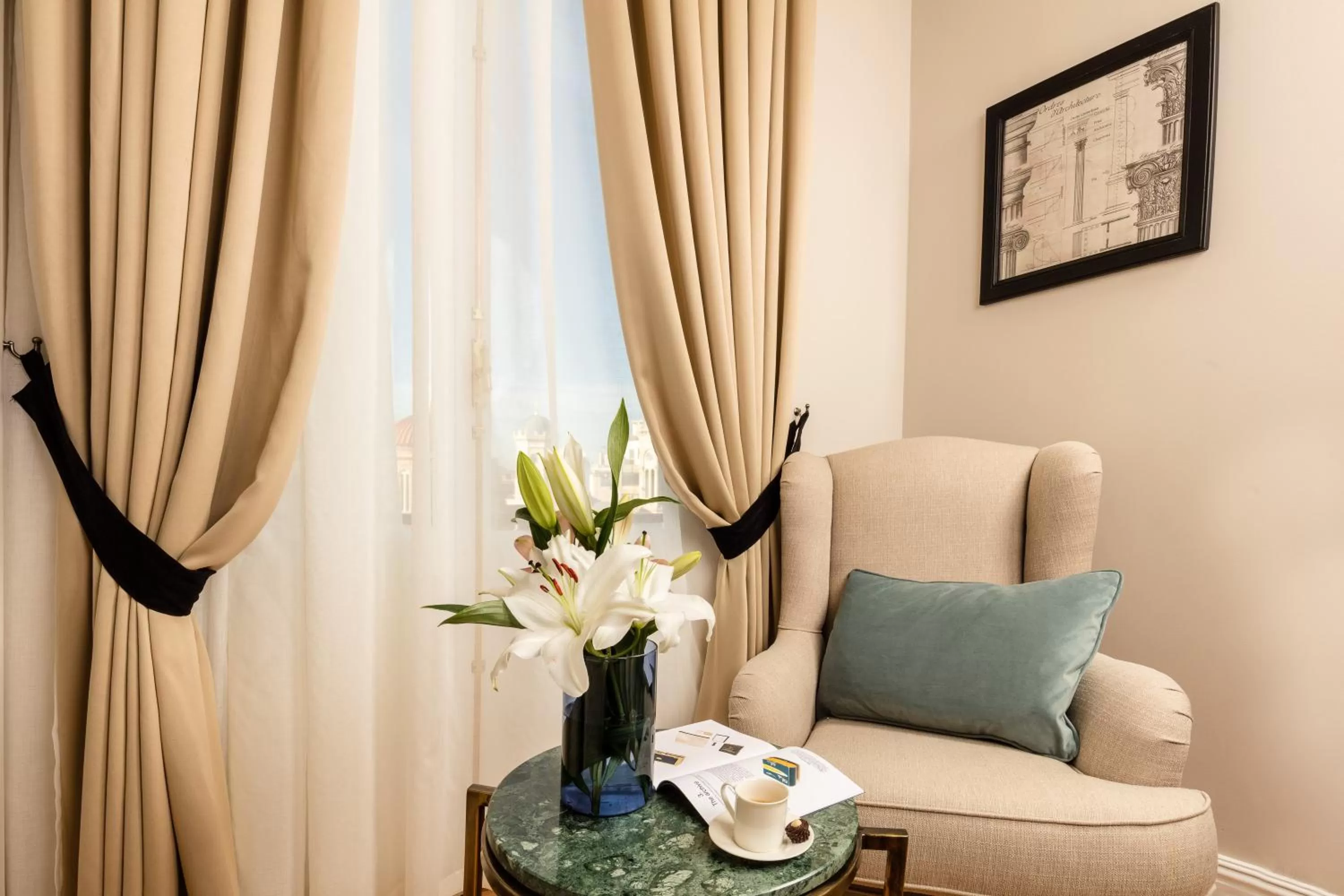 Decorative detail in Athens Mansion Luxury Suites