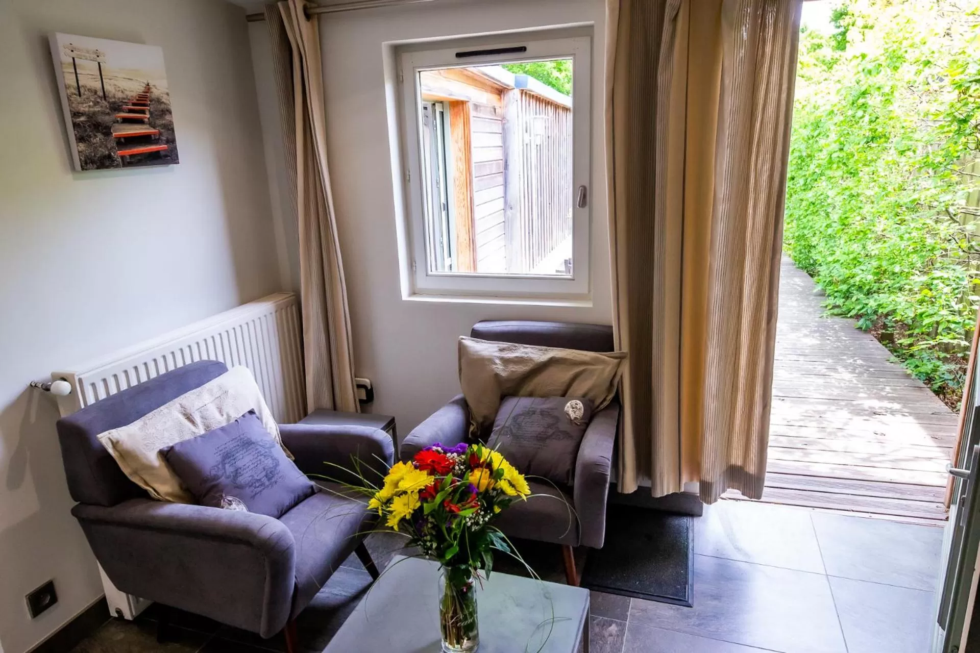 Living room in La Ferme de l'Oudon & SPA
