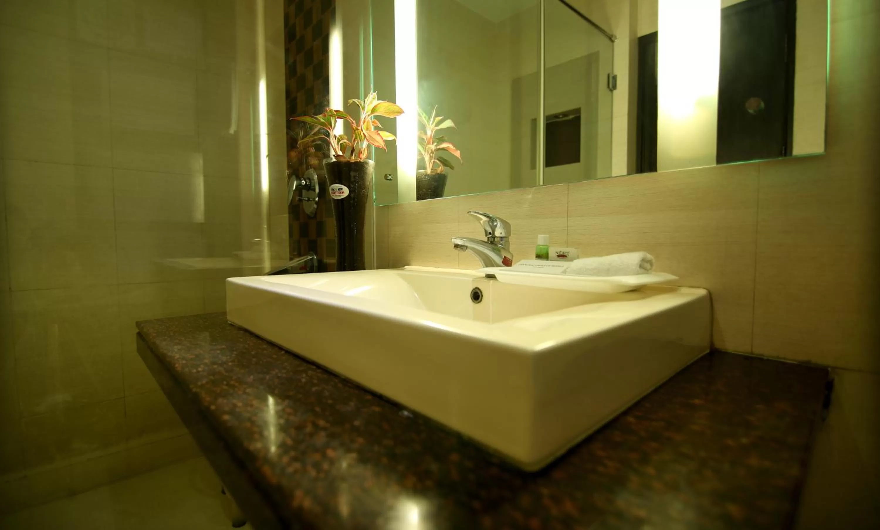 Bathroom in Hotel The Prime Balaji Deluxe, City Centre, With Free Airport Pickup