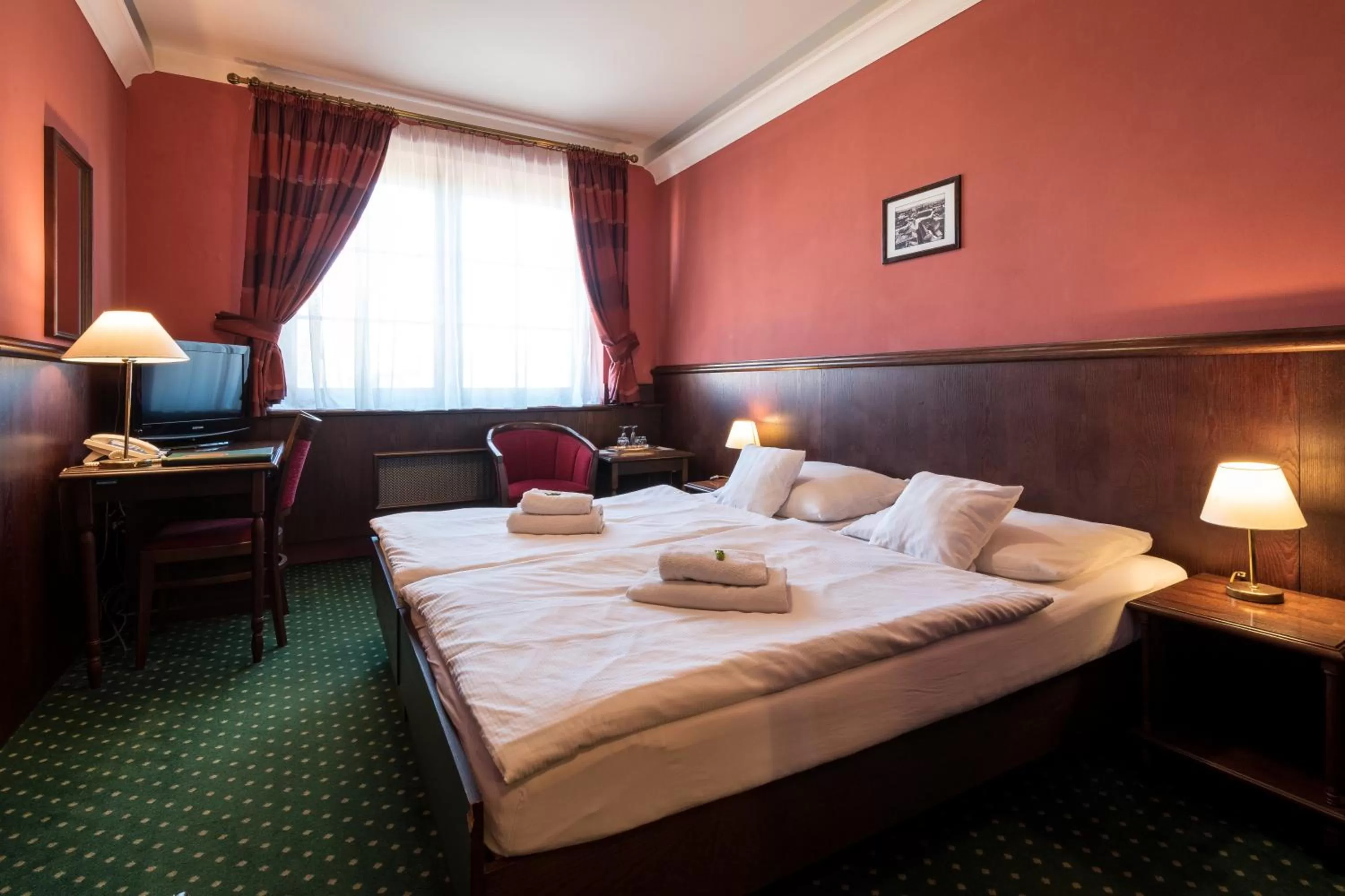 Bed in Hotel U Hejtmana Šarovce