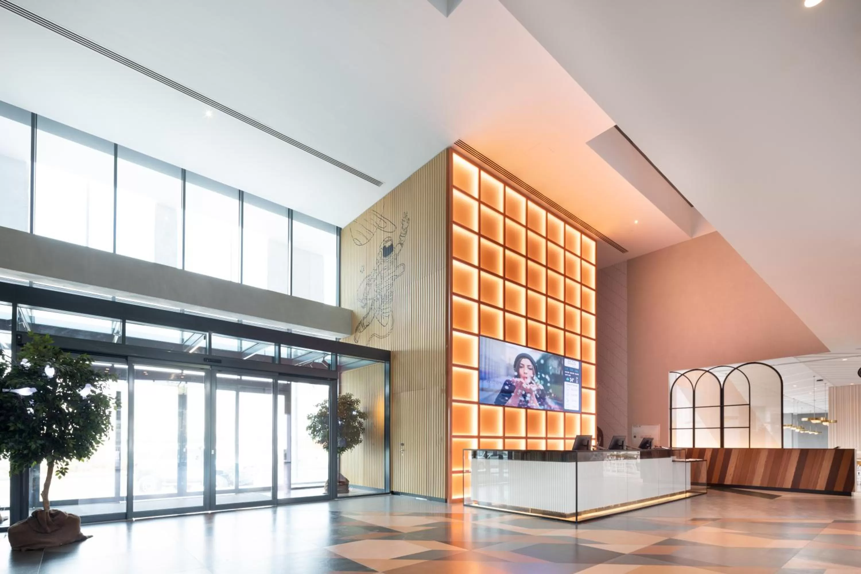 Facade/entrance in Ecos Dubai Hotel at Al Furjan