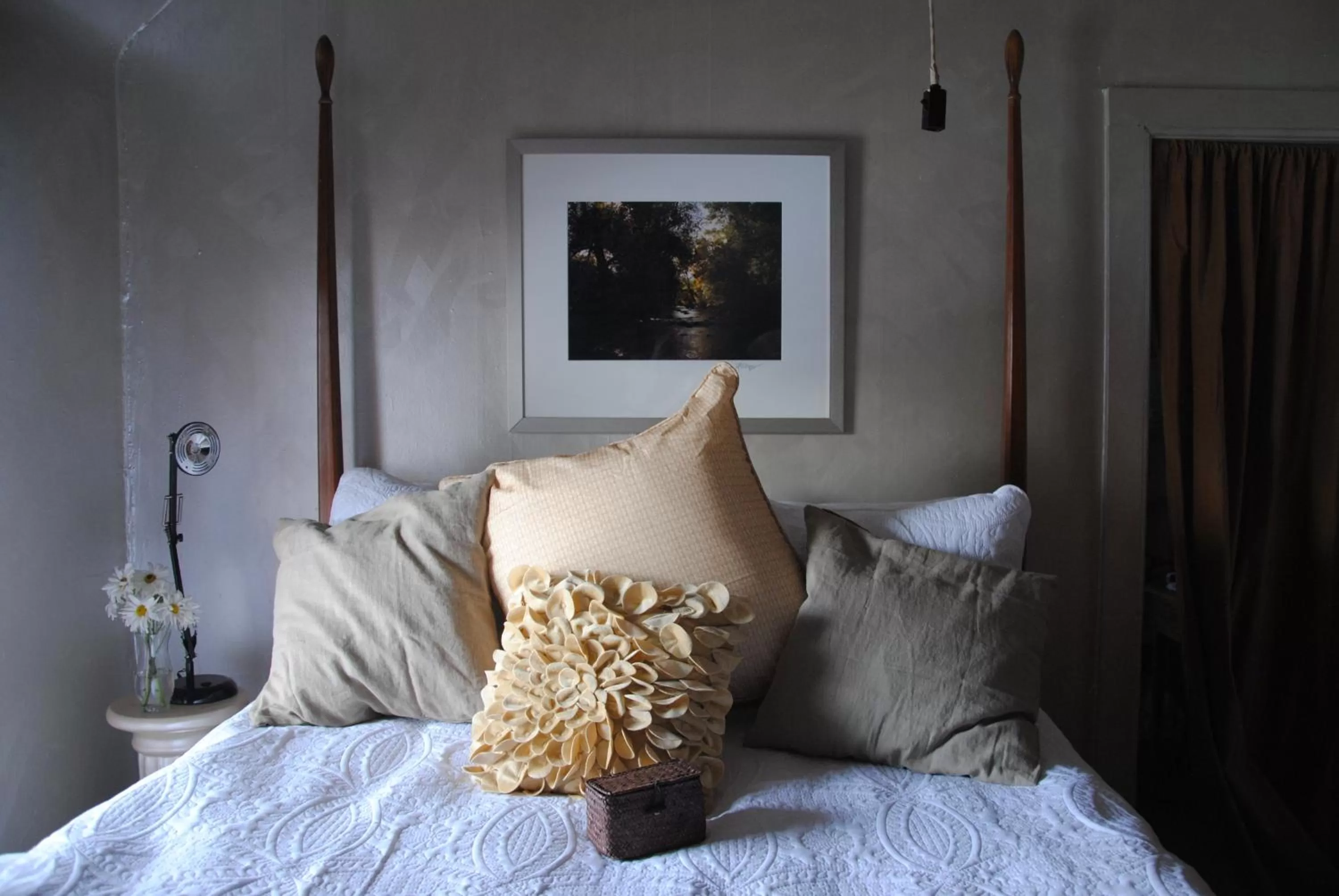 Decorative detail, Bed in Off Broadway B & B