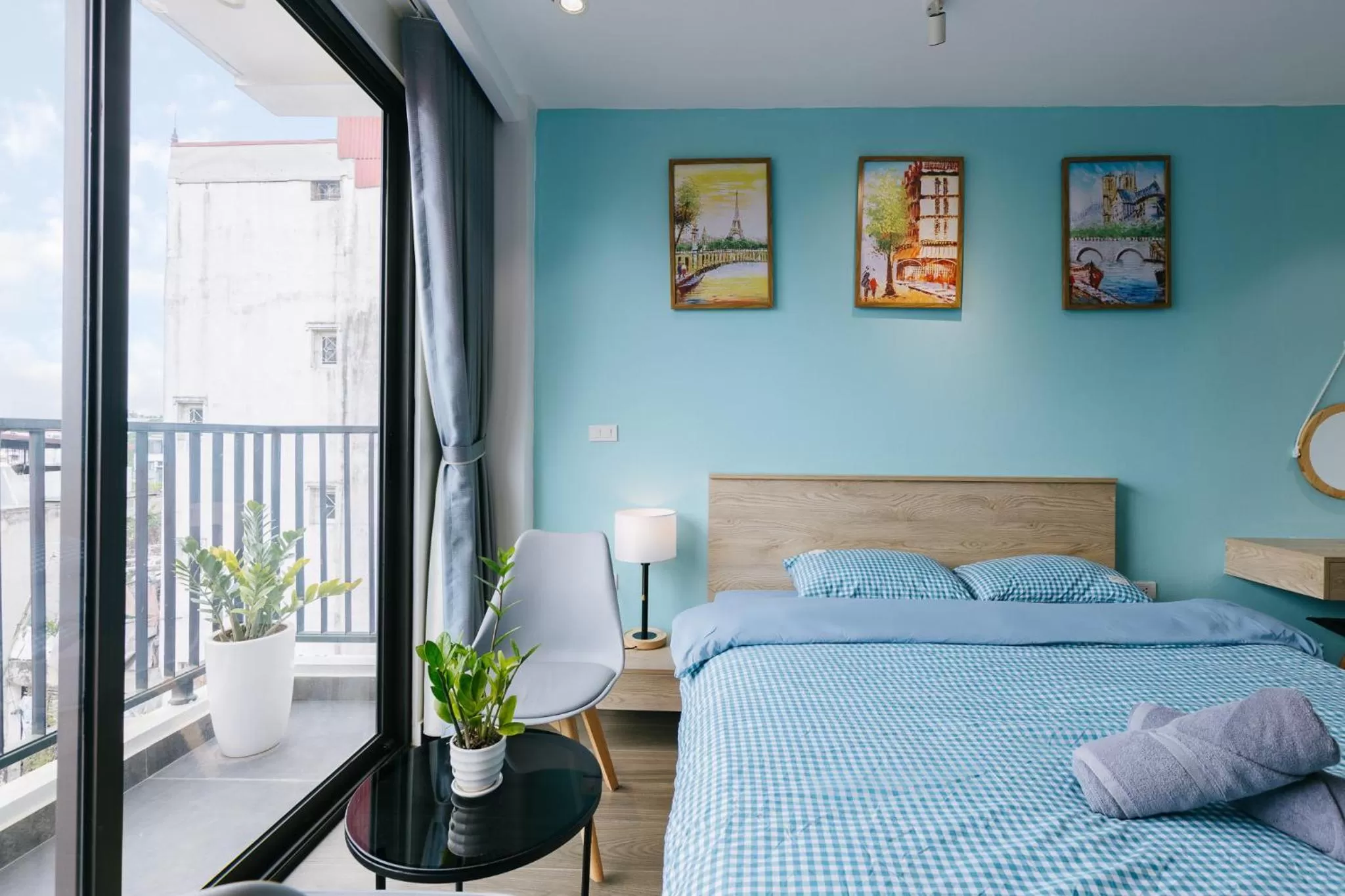 Bed in LUCK APART 8 - Hanoi Westlake Balcony Studio