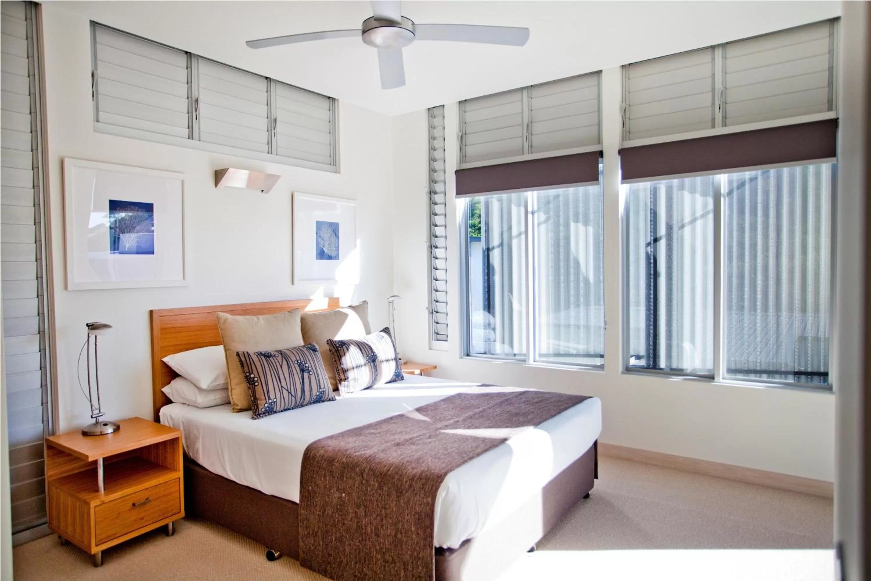 Bed in Peppers Noosa Resort and Villas