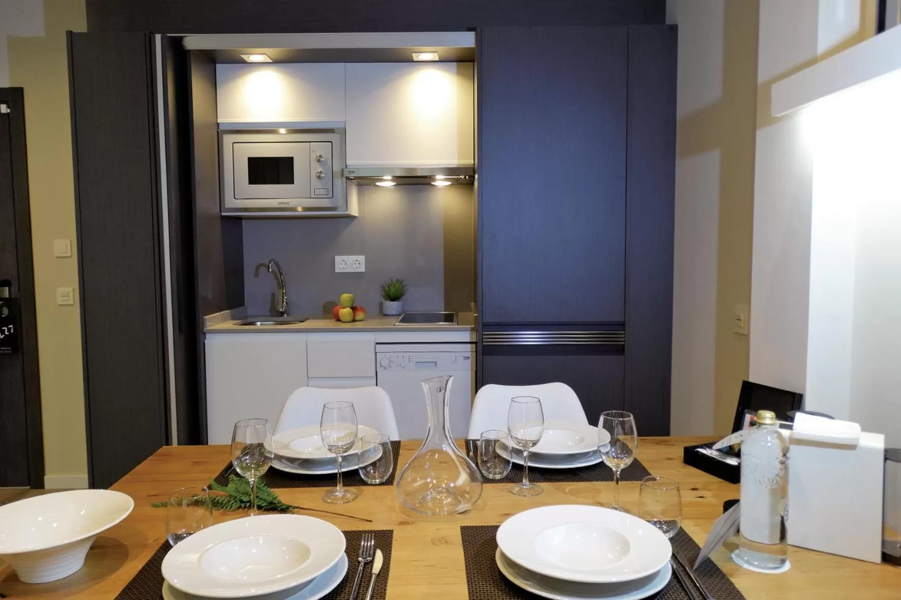Kitchen or kitchenette in Bilbao City Center by abba Suites