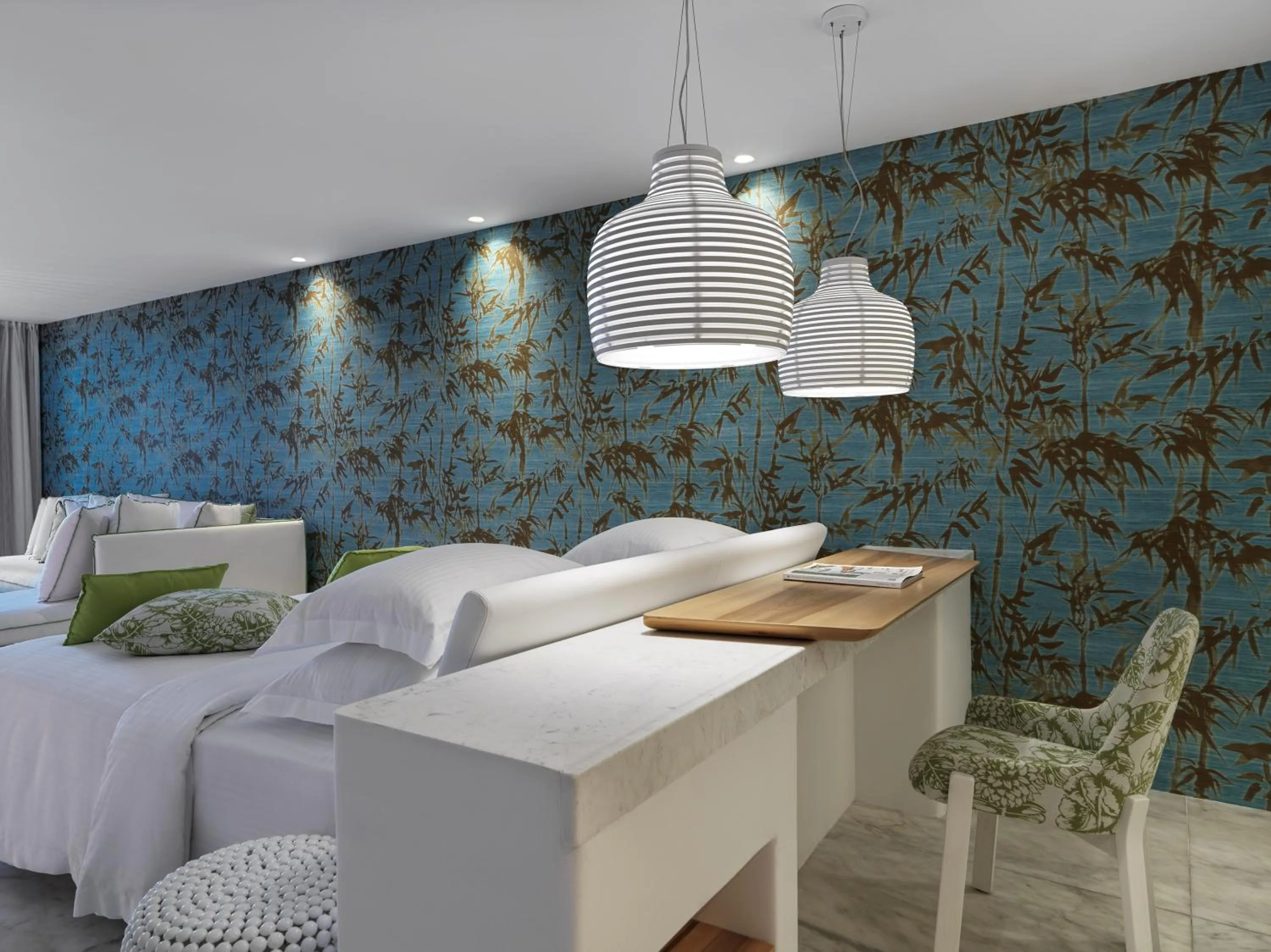 Photo of the whole room, Bed in Myconian Ambassador Relais & Chateaux