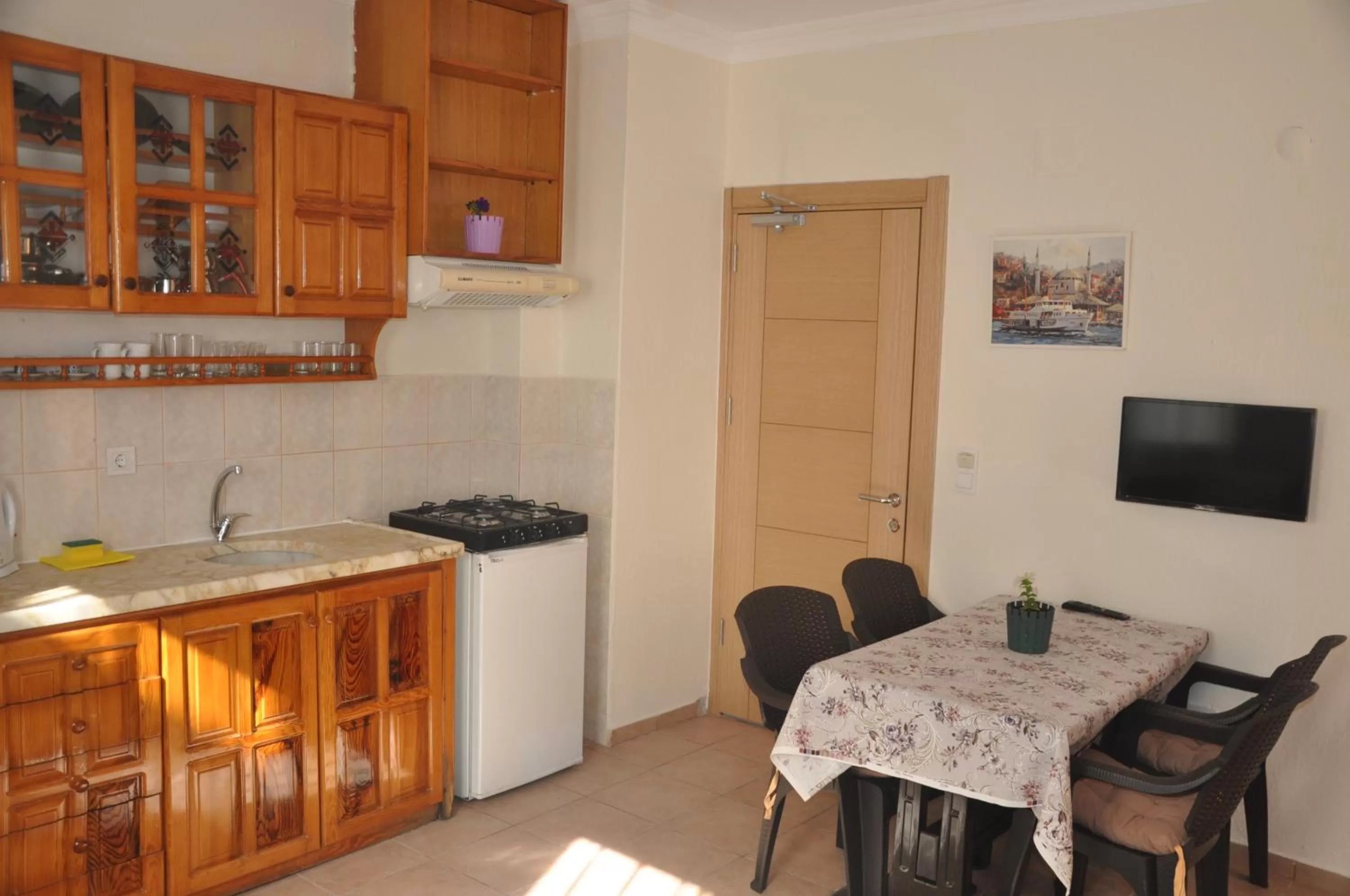 Kitchen or kitchenette in Dalyando Apart
